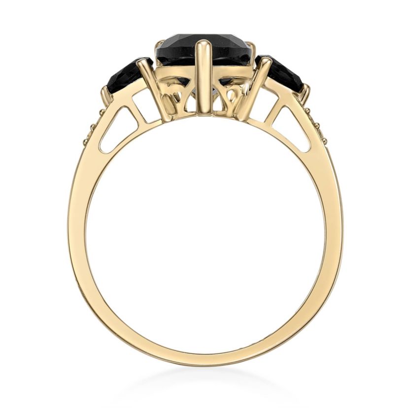 1.75 ct. t.w. Black Onyx and Diamond Accent Ring in 10K Gold