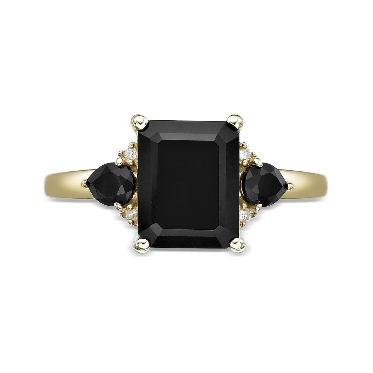 2.24 ct. t.w. Black Onyx and Diamond Accent Ring in 10K Gold