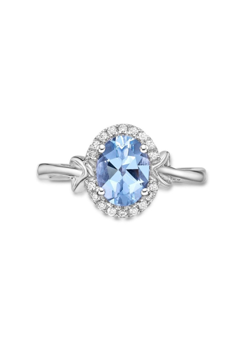 1.1 ct. t.w. Morganite and 0.11 ct. t.w. Diamond Ring in 10K Rose Gold