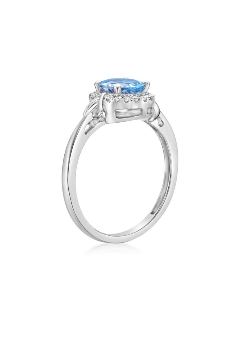 1.1 ct. t.w. Morganite and 0.11 ct. t.w. Diamond Ring in 10K Rose Gold