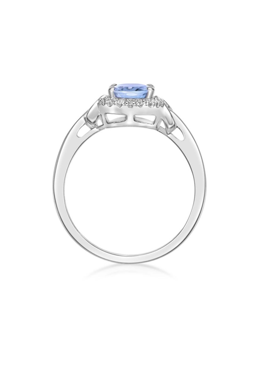 1.1 ct. t.w. Morganite and 0.11 ct. t.w. Diamond Ring in 10K Rose Gold