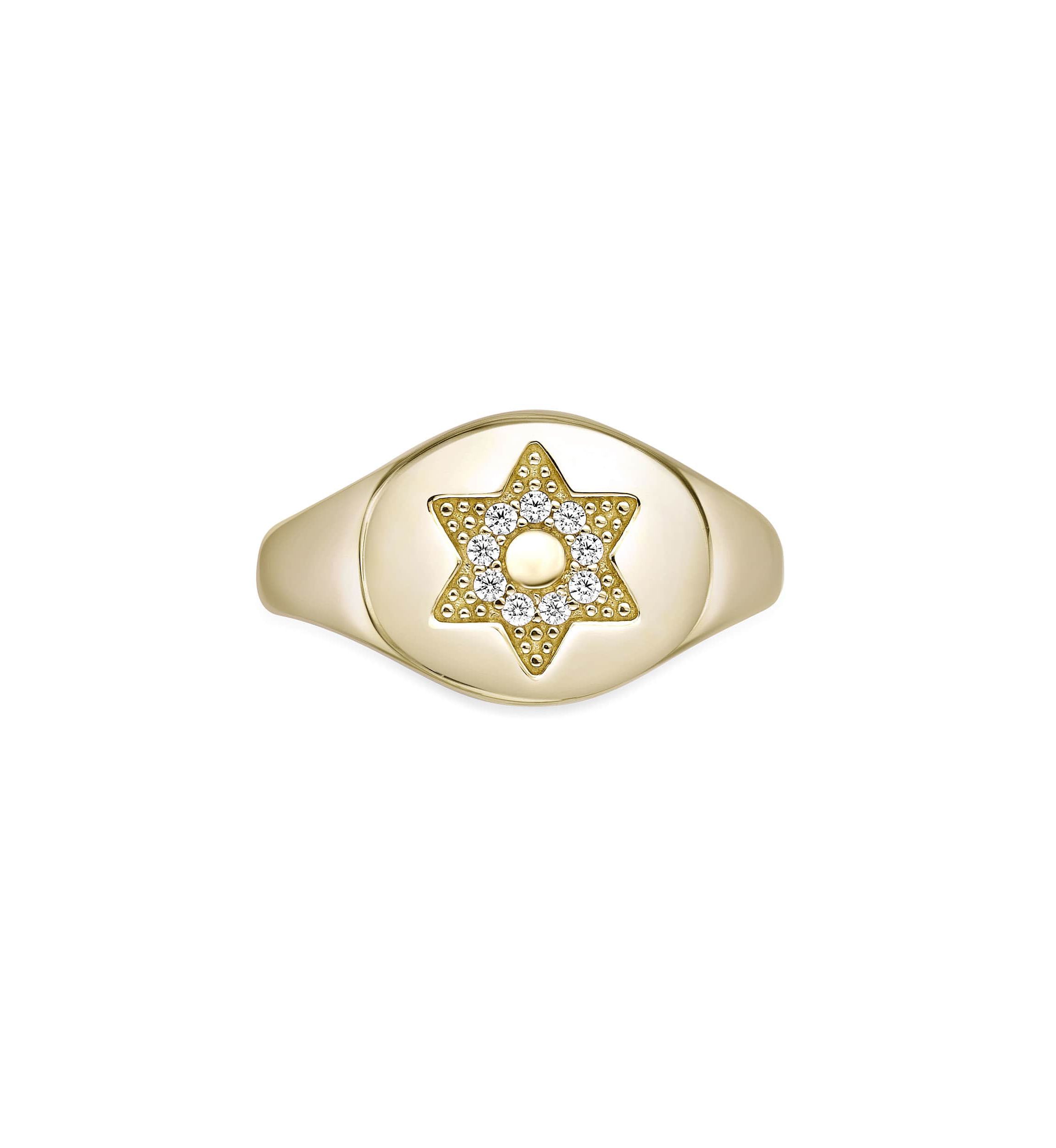 Lab Created Gemminded Lab-Grown Diamond Accent Ring in 18k Gold Over Silver