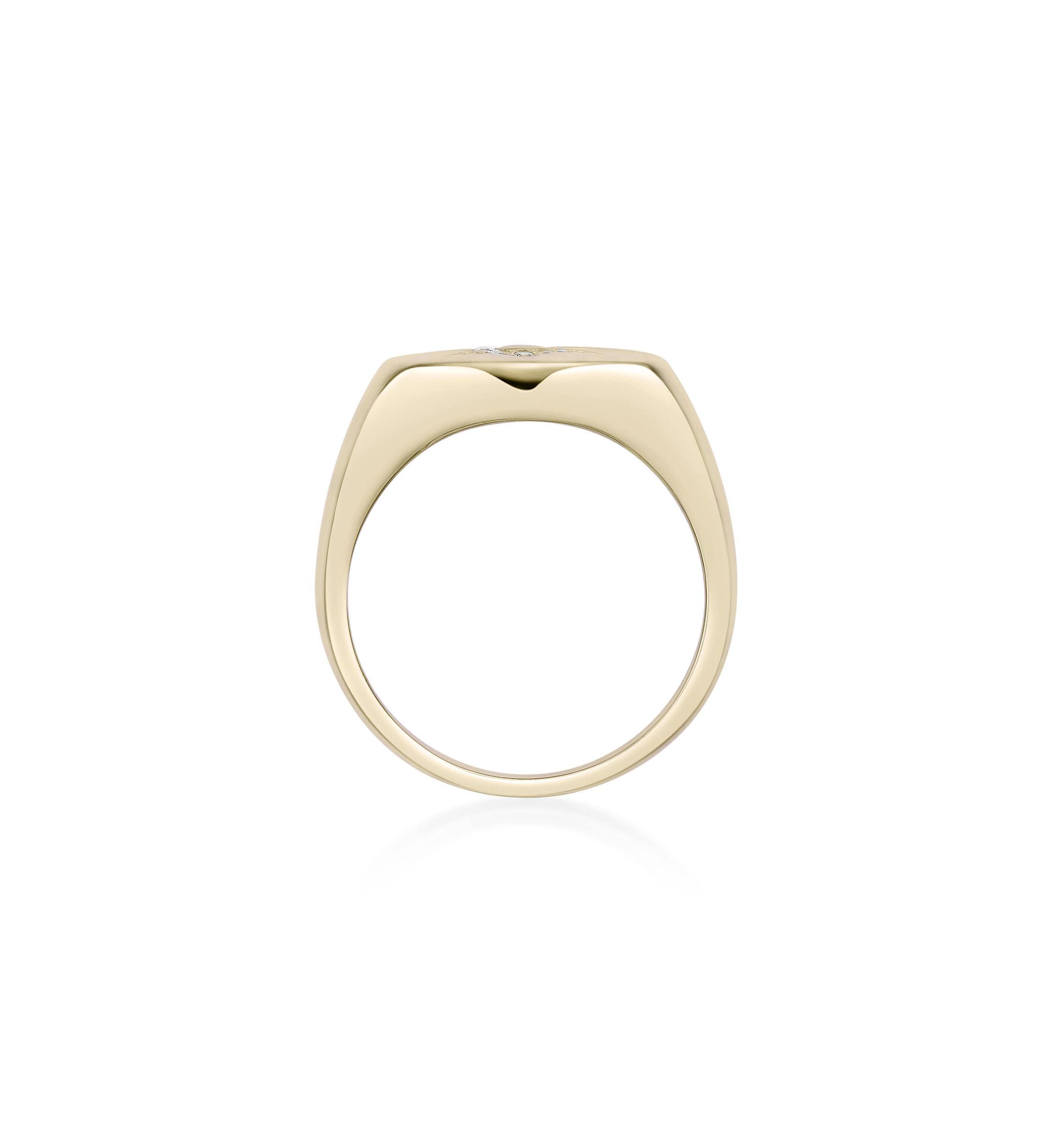 Lab Created Gemminded Lab-Grown Diamond Accent Ring in 18k Gold Over Silver