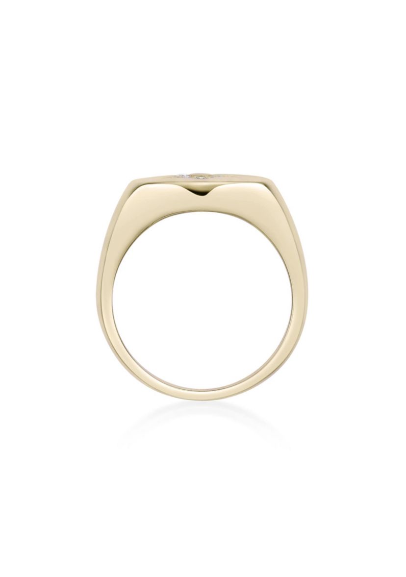 Lab Created Gemminded Lab-Grown Diamond Accent Ring in 18k Gold Over Silver