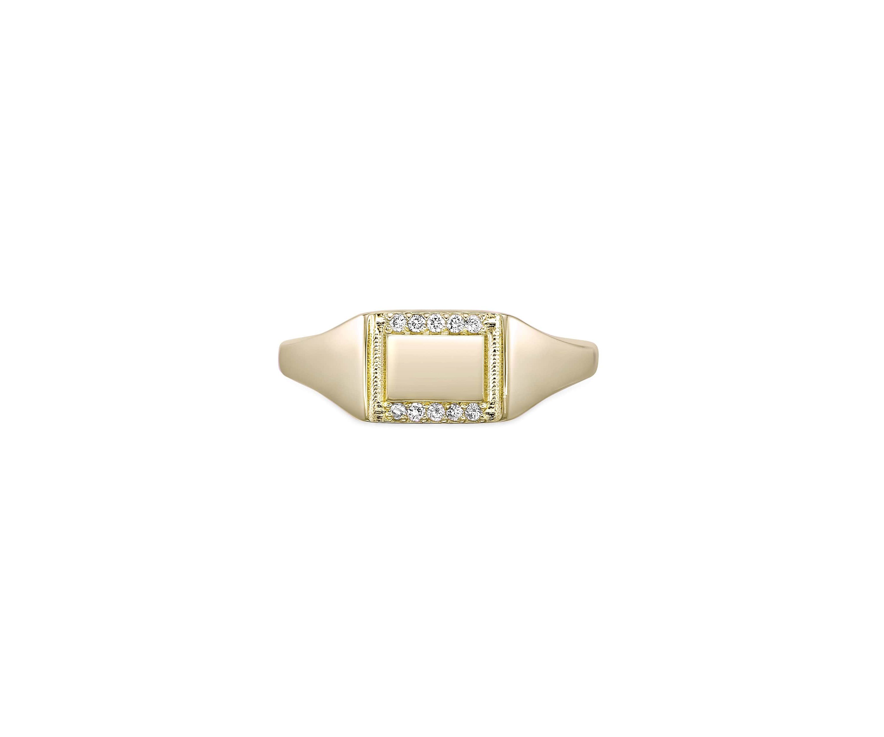 Lab Created Gemminded Lab-Grown Diamond Accent Ring in 18k Gold Over Silver