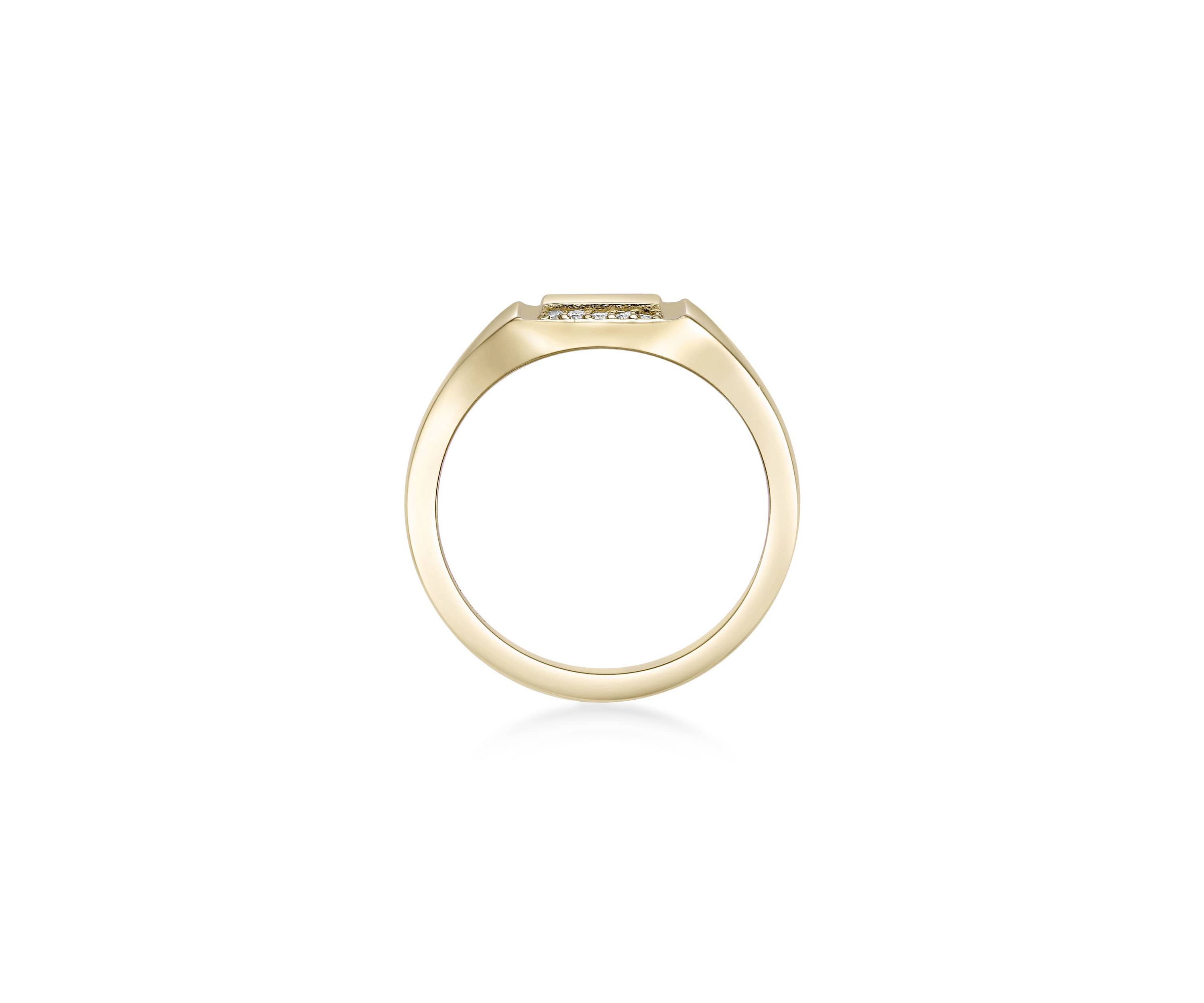 Lab Created Gemminded Lab-Grown Diamond Accent Ring in 18k Gold Over Silver