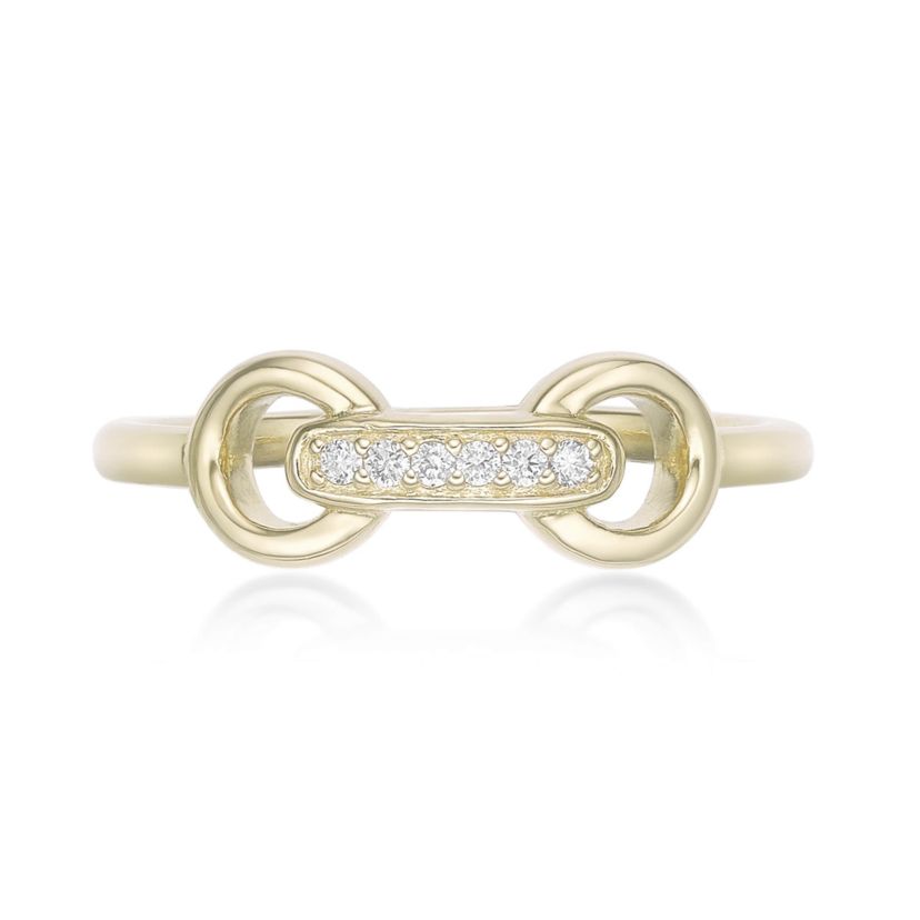 Lab Created Gemminded Lab-Grown Diamond Accent Ring in 18k Gold Over Silver