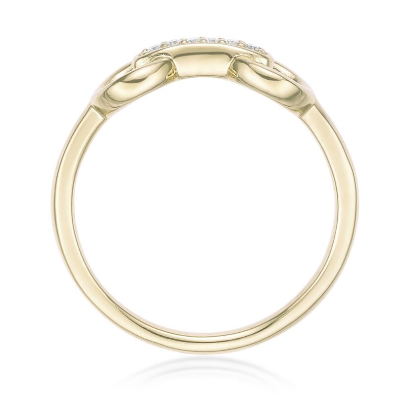 Lab Created Gemminded Lab-Grown Diamond Accent Ring in 18k Gold Over Silver