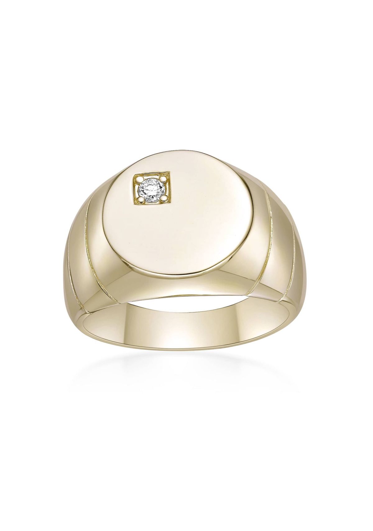 Lab Created Gemminded Lab-Grown Diamond Accent Ring in 18k Gold Over Silver