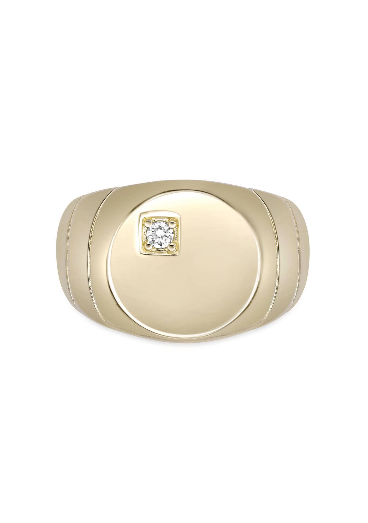 Lab Created Gemminded Lab-Grown Diamond Accent Ring in 18k Gold Over Silver