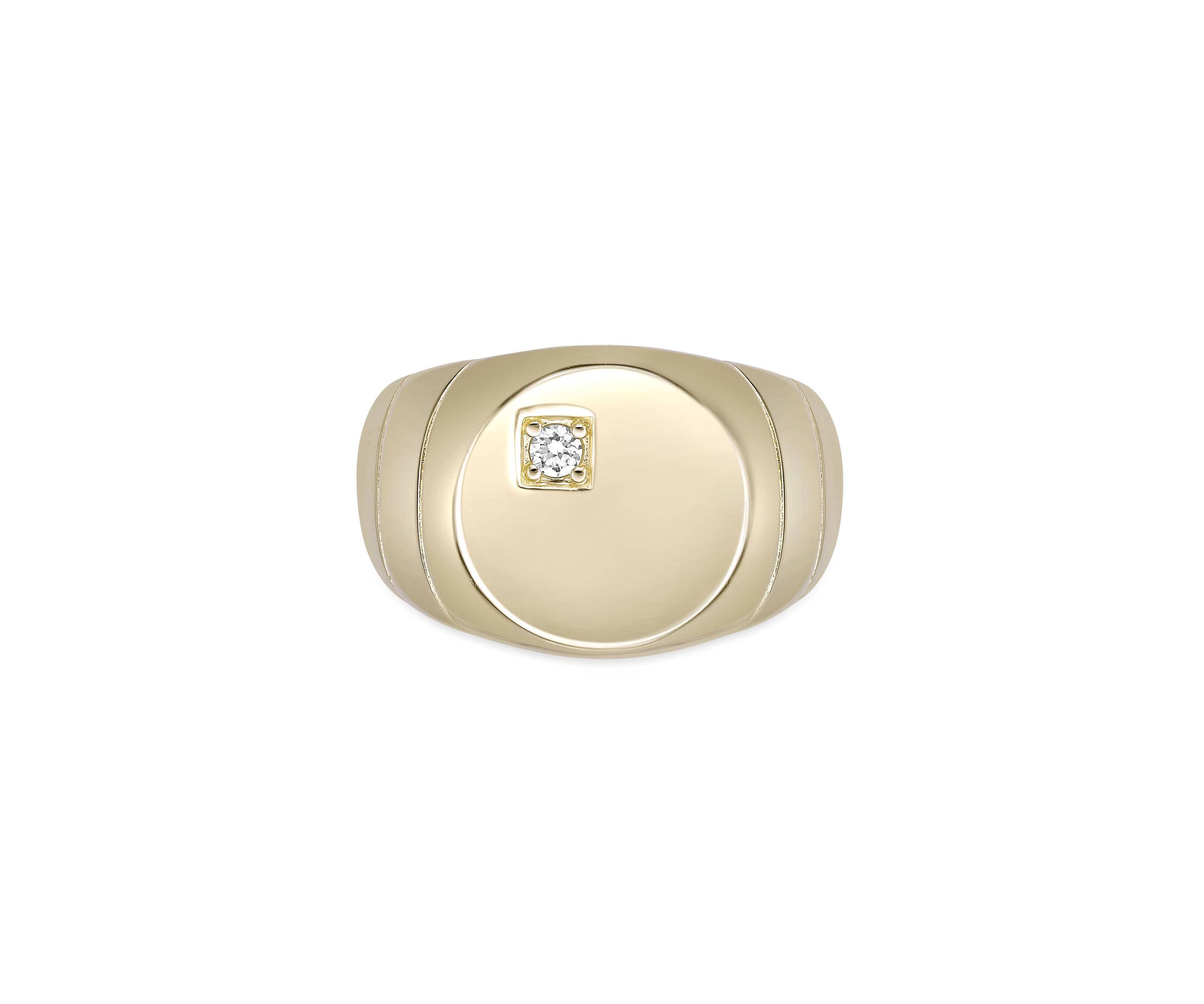 Lab Created Gemminded Lab-Grown Diamond Accent Ring in 18k Gold Over Silver