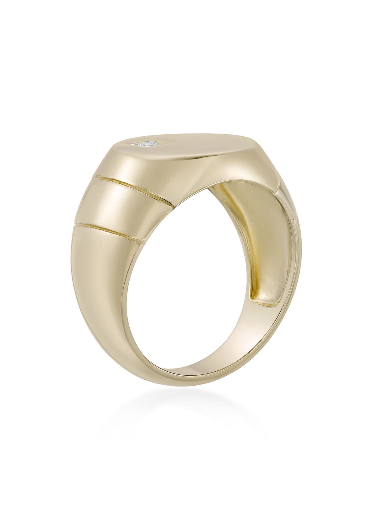 Lab Created Gemminded Lab-Grown Diamond Accent Ring in 18k Gold Over Silver