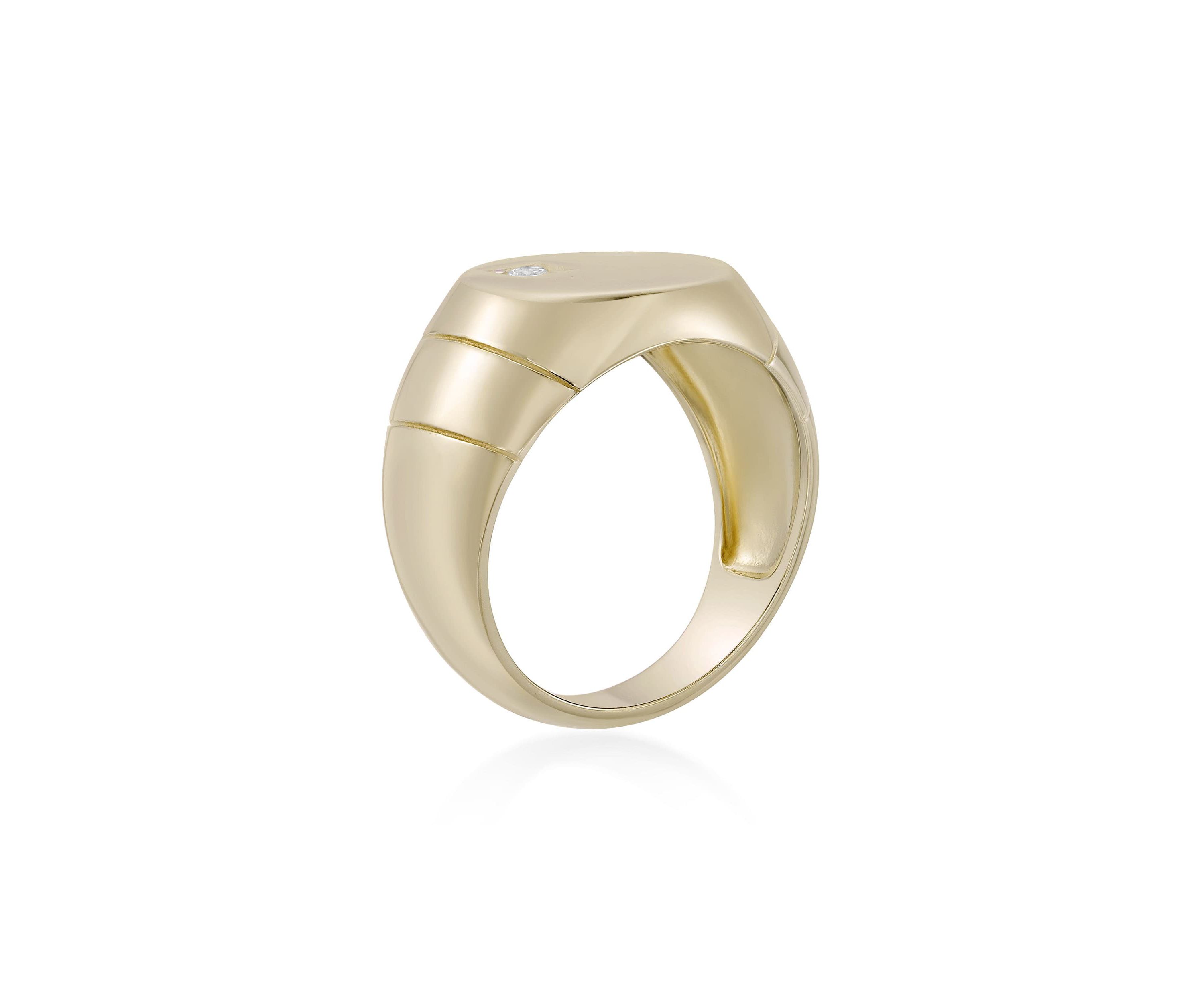 Lab Created Gemminded Lab-Grown Diamond Accent Ring in 18k Gold Over Silver