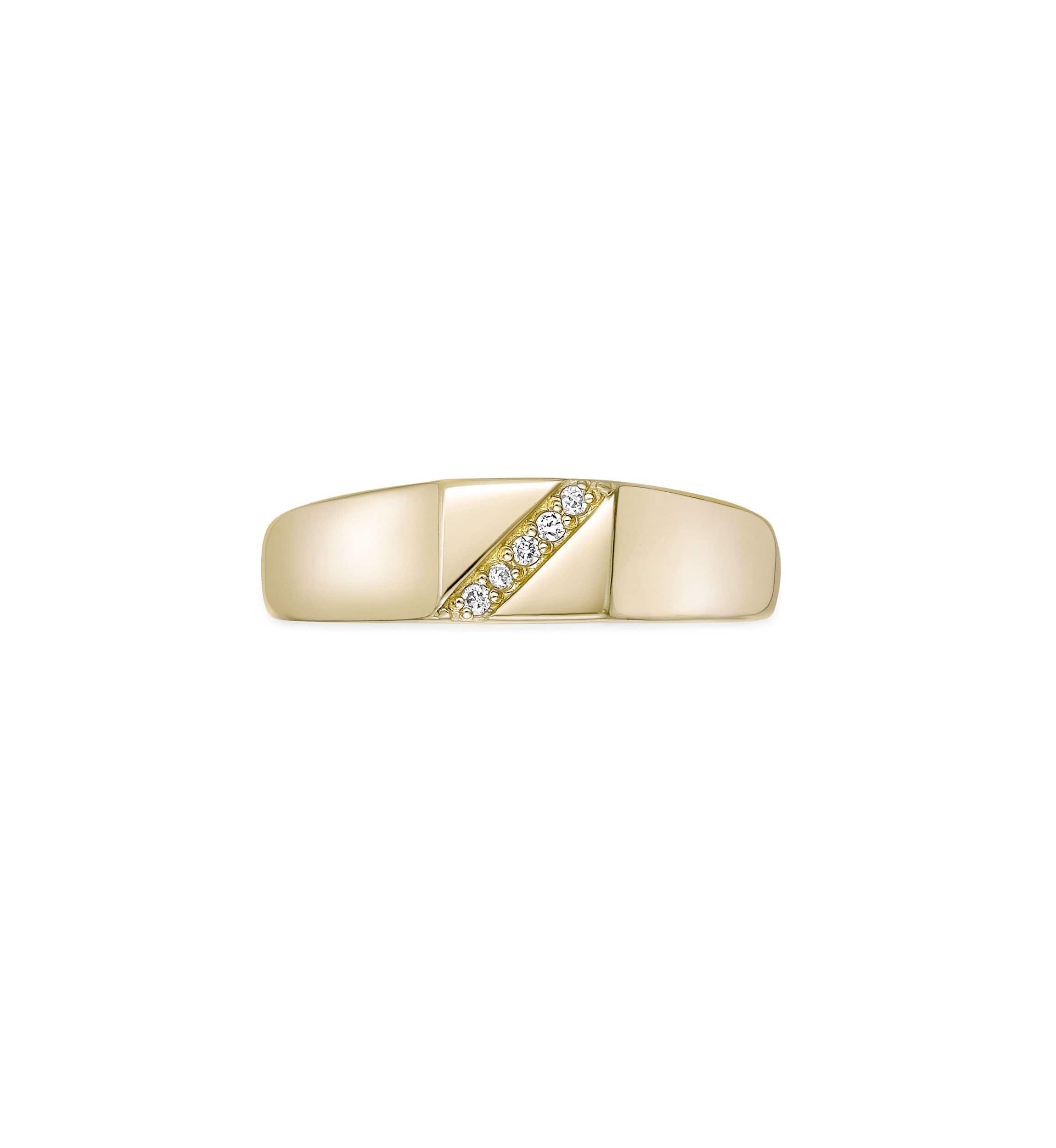 Lab Created Gemminded Lab-Grown Diamond Accent Ring in 18k Gold Over Silver