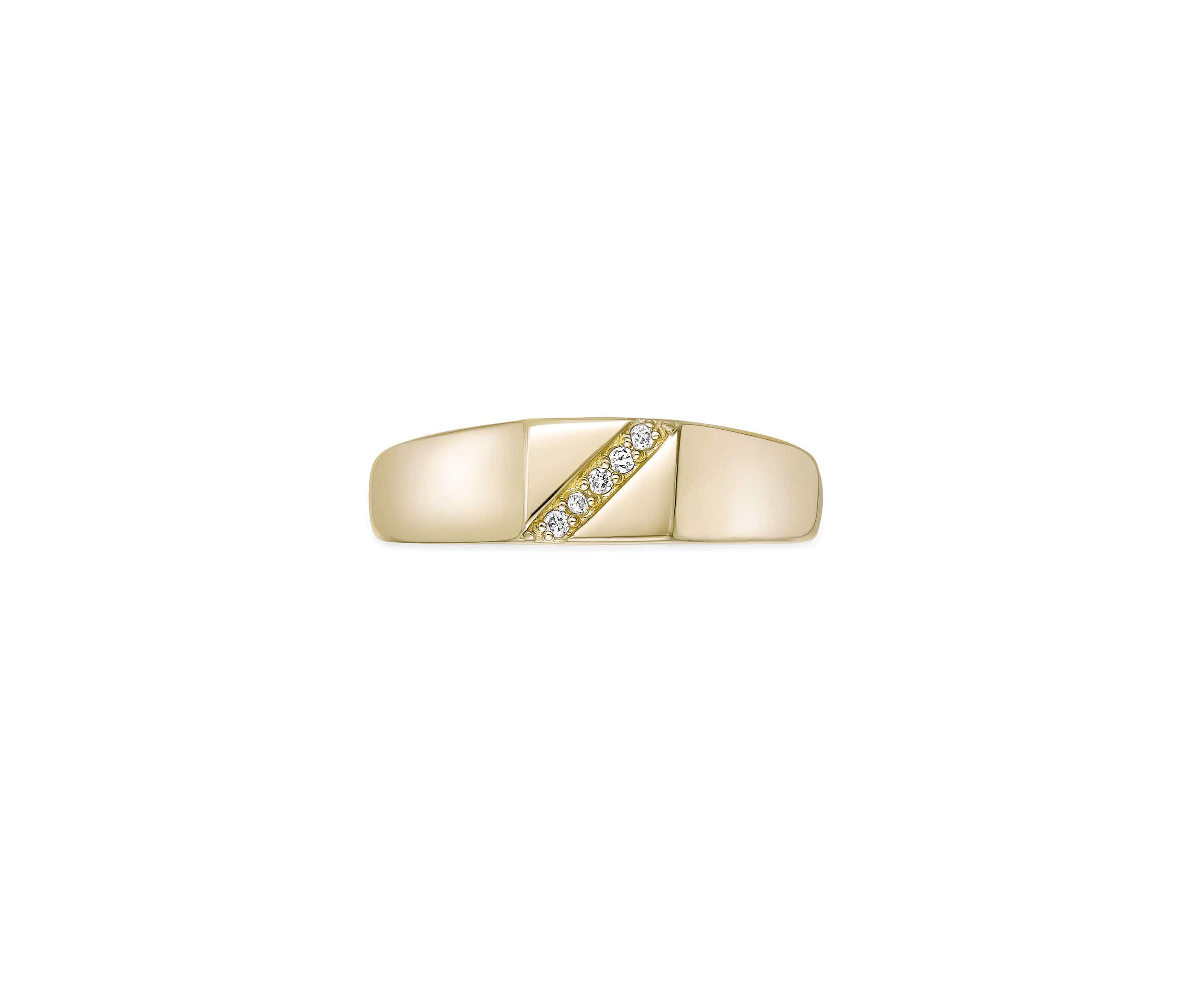 Lab Created Gemminded Lab-Grown Diamond Accent Ring in 18k Gold Over Silver