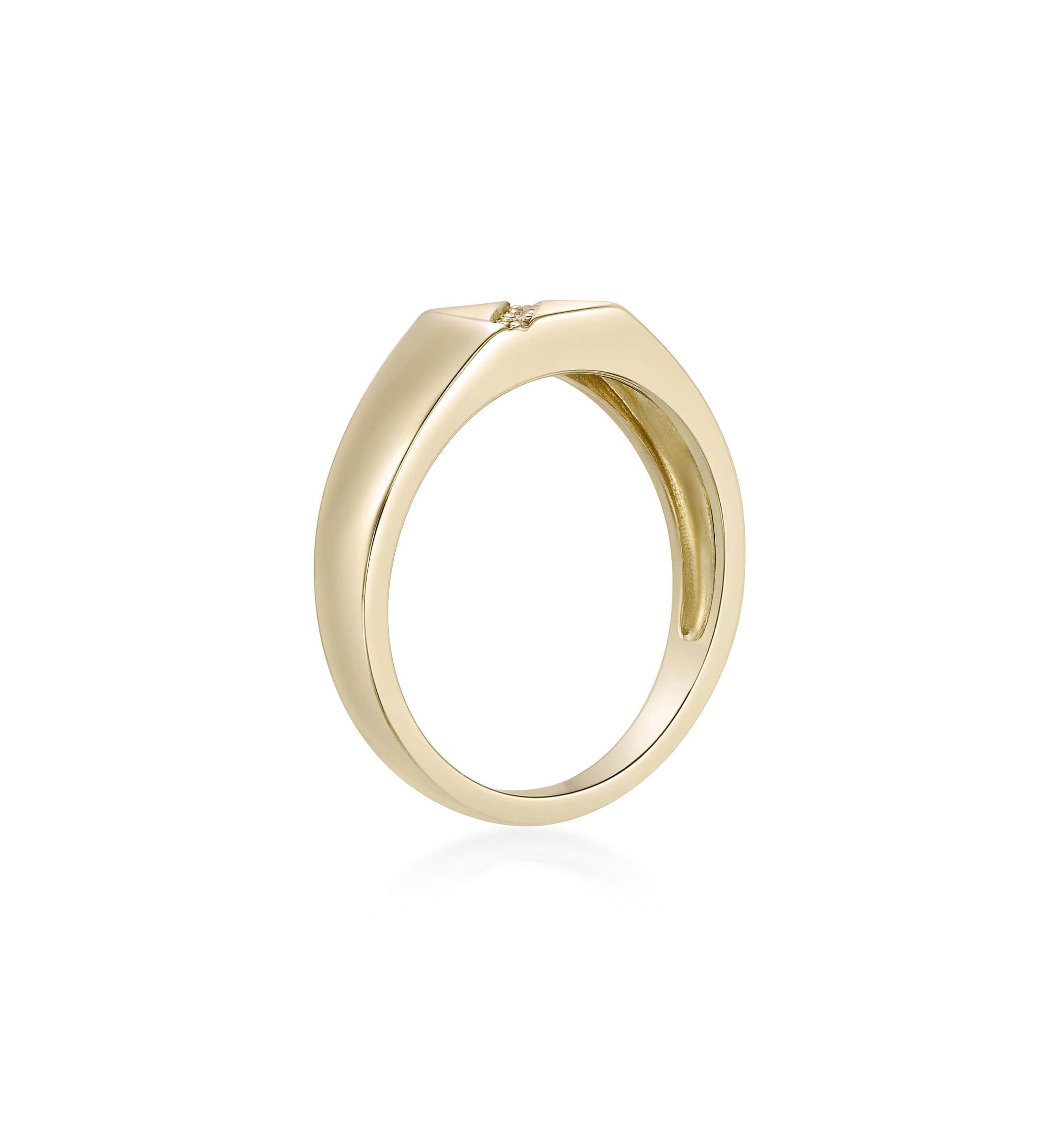 Lab Created Gemminded Lab-Grown Diamond Accent Ring in 18k Gold Over Silver
