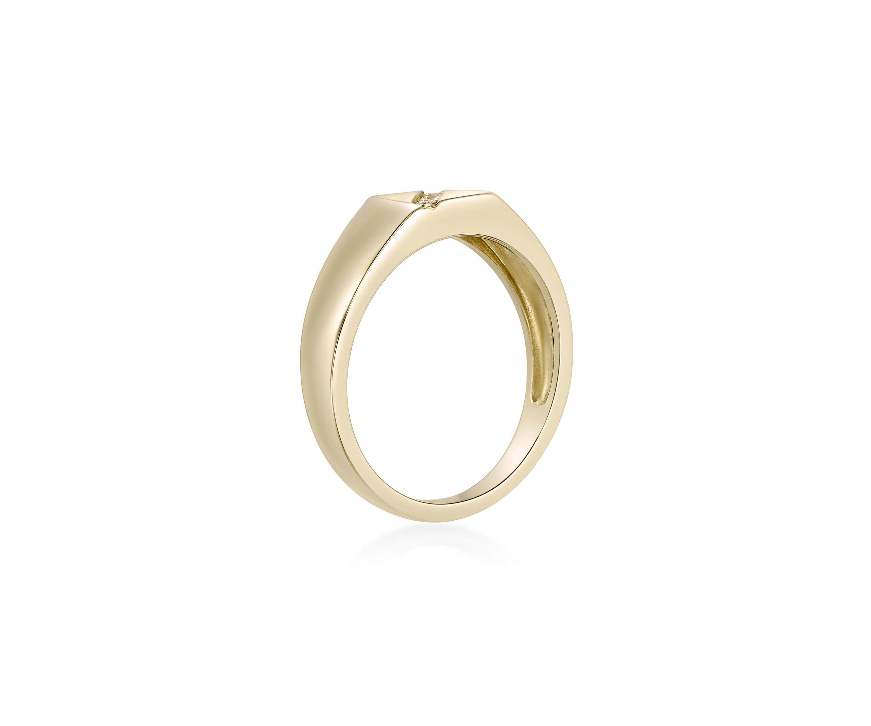 Lab Created Gemminded Lab-Grown Diamond Accent Ring in 18k Gold Over Silver