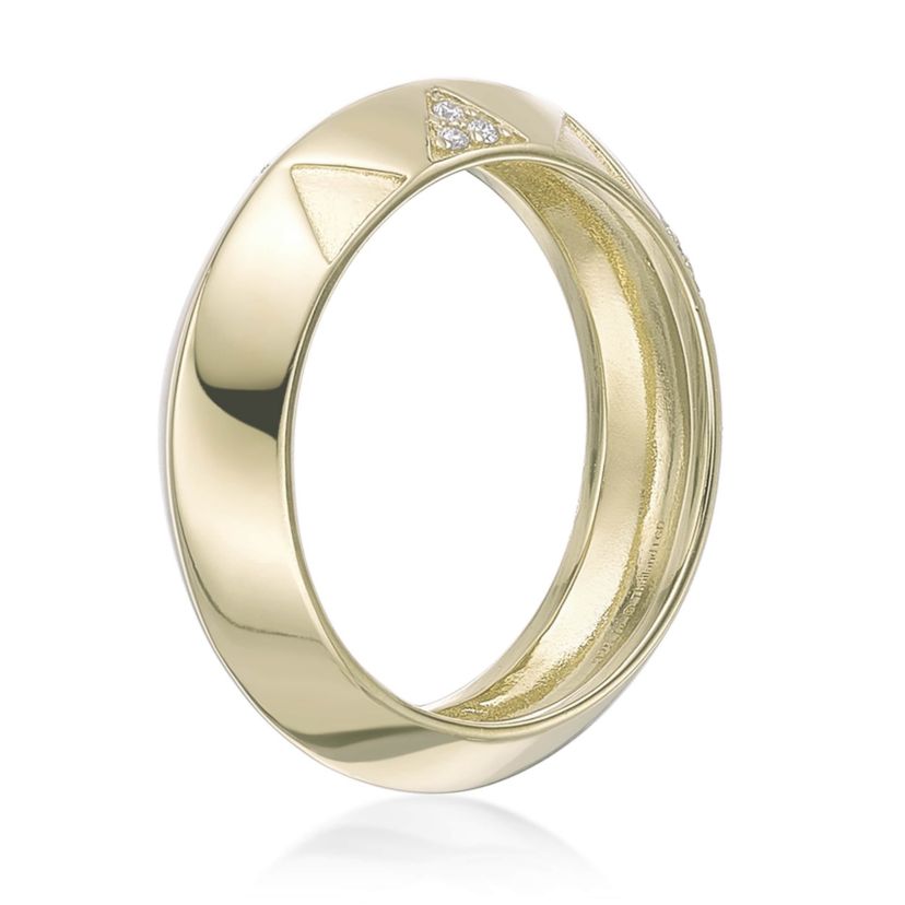 Lab Created Gemminded Lab-Grown Diamond Accent Ring in 18k Gold Over Silver