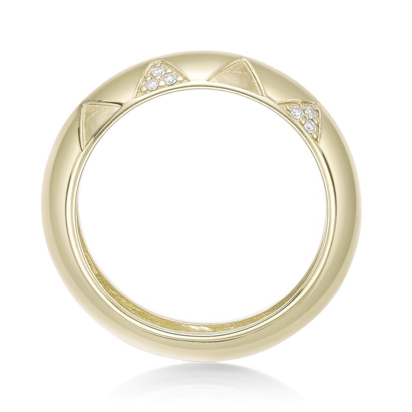 Lab Created Gemminded Lab-Grown Diamond Accent Ring in 18k Gold Over Silver