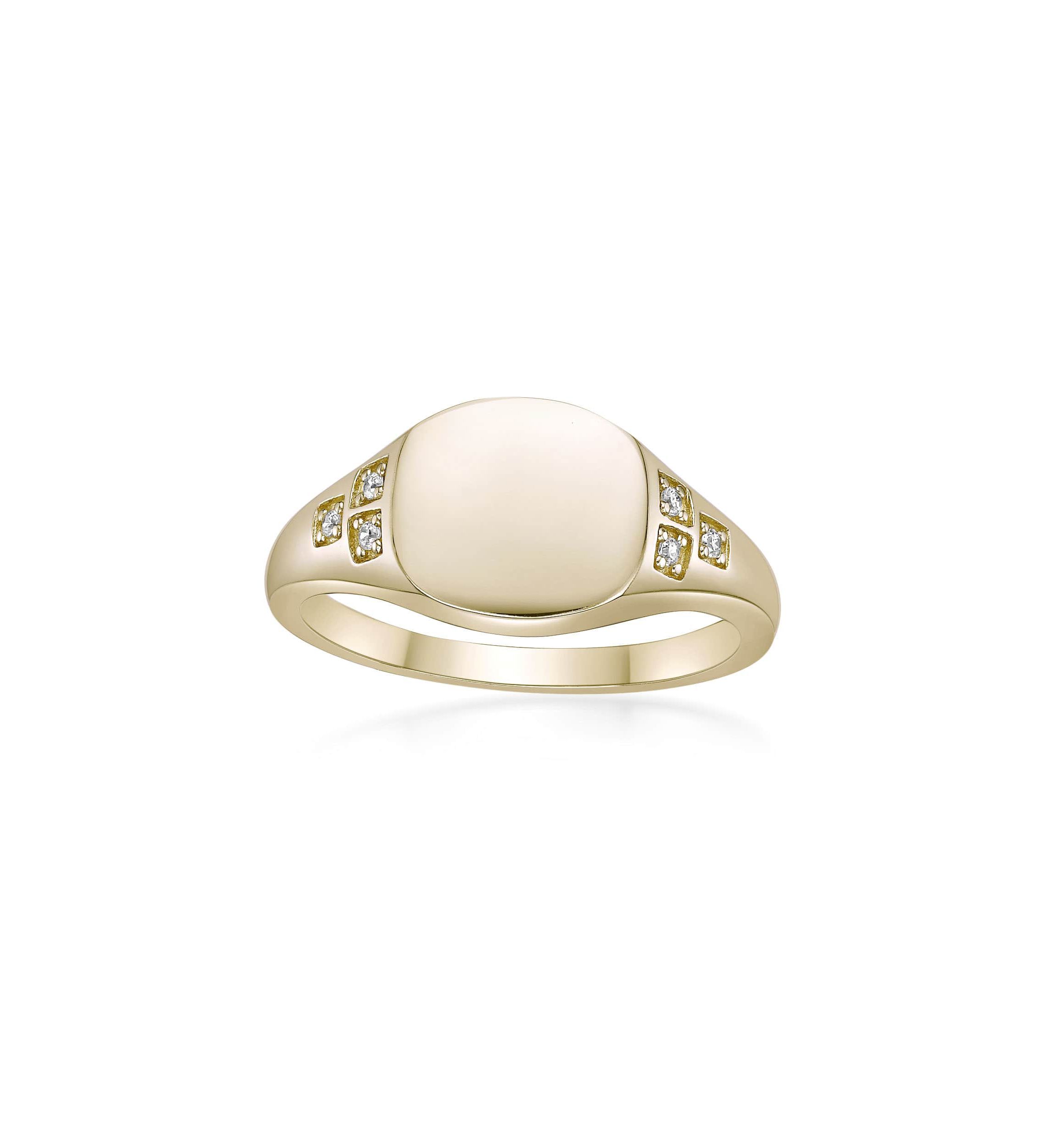 Lab Created Gemminded Lab-Grown Diamond Accent Ring in 18k Gold Over Silver