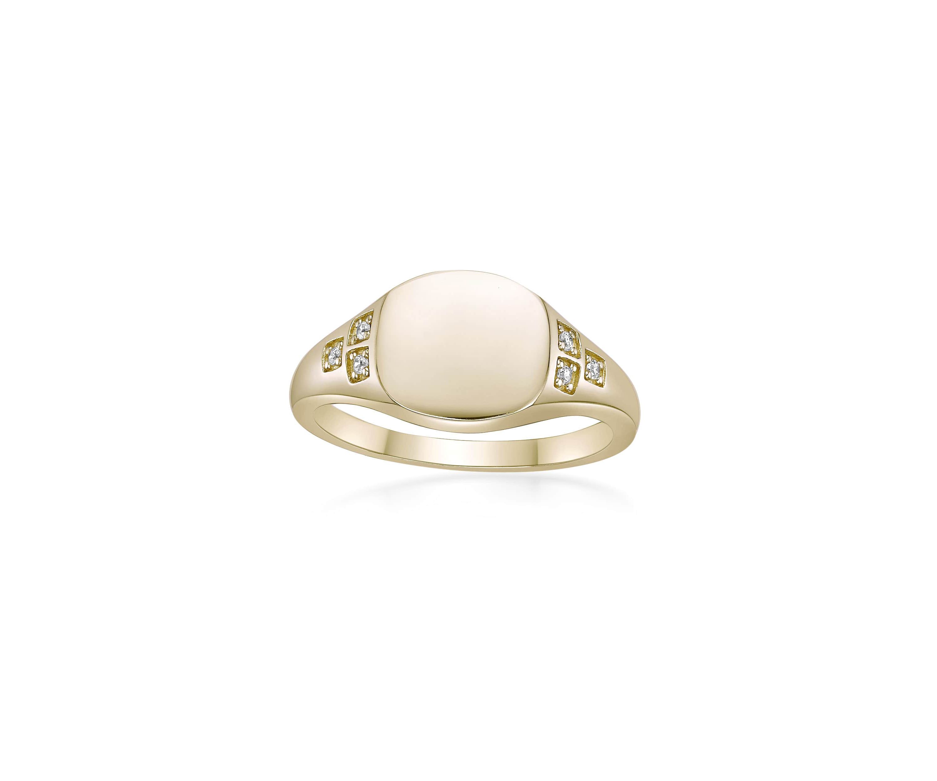 Lab Created Gemminded Lab-Grown Diamond Accent Ring in 18k Gold Over Silver
