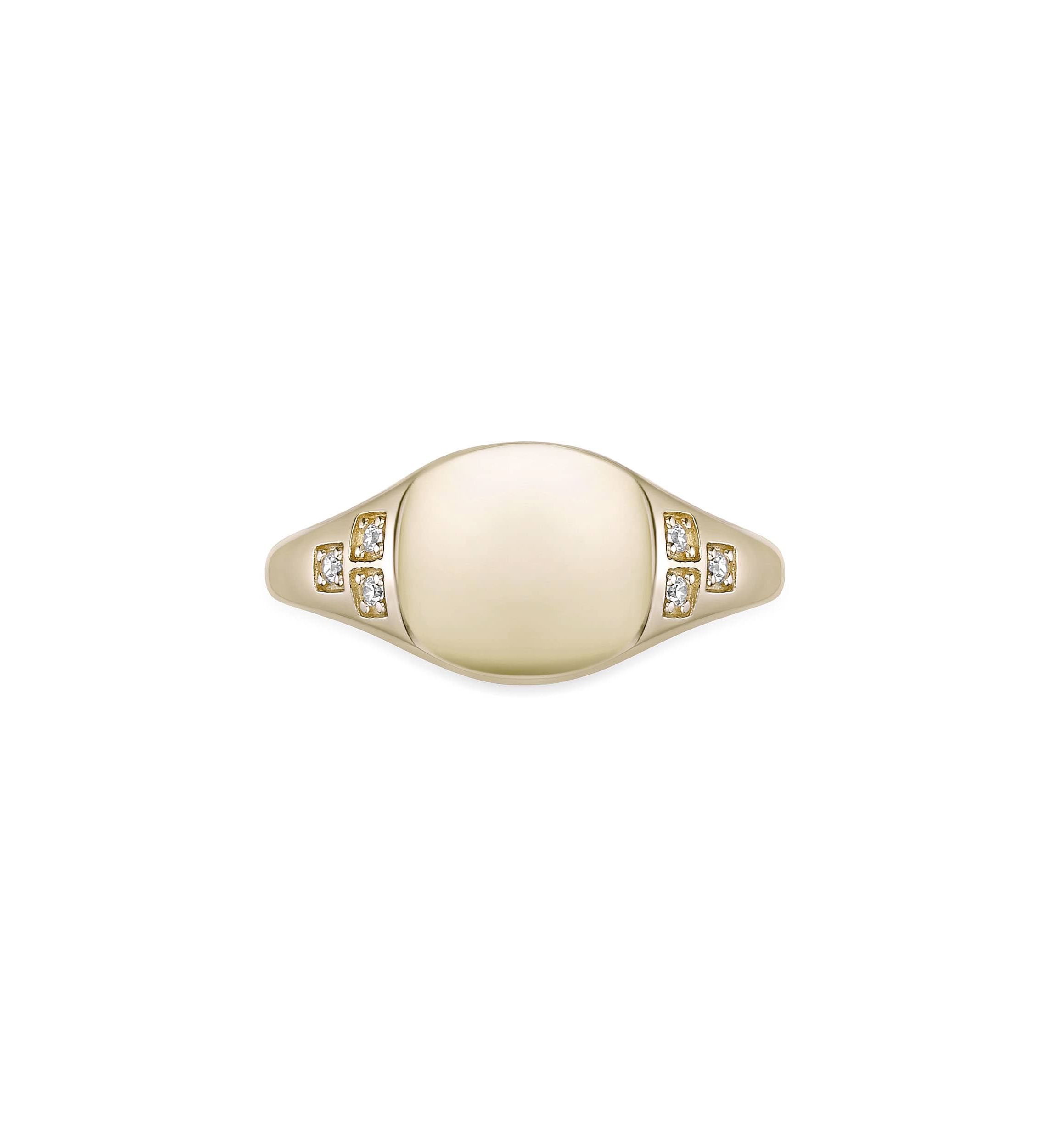 Lab Created Gemminded Lab-Grown Diamond Accent Ring in 18k Gold Over Silver