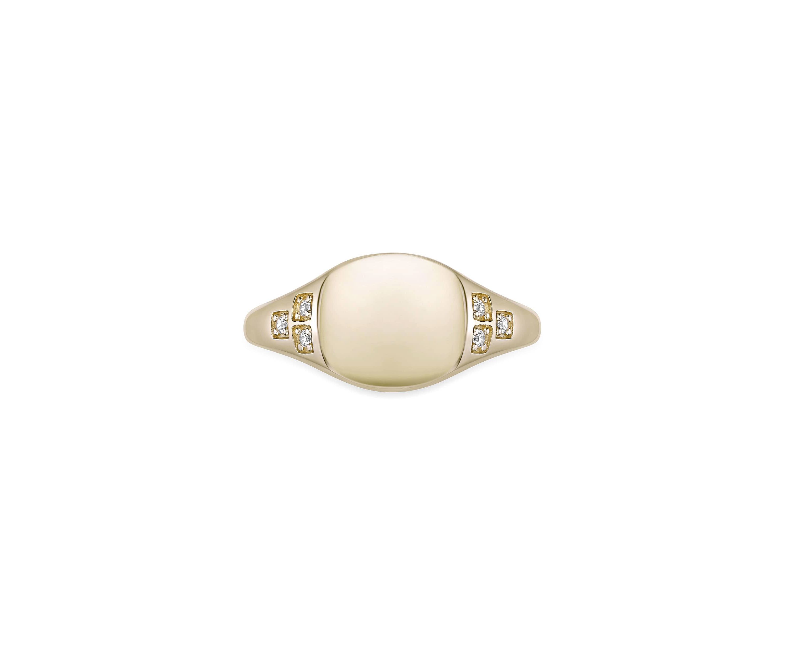 Lab Created Gemminded Lab-Grown Diamond Accent Ring in 18k Gold Over Silver