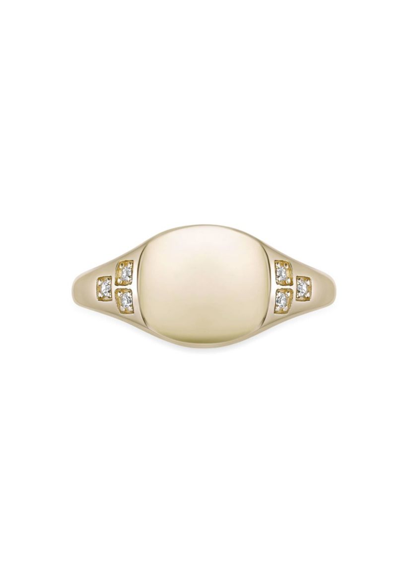 Lab Created Gemminded Lab-Grown Diamond Accent Ring in 18k Gold Over Silver