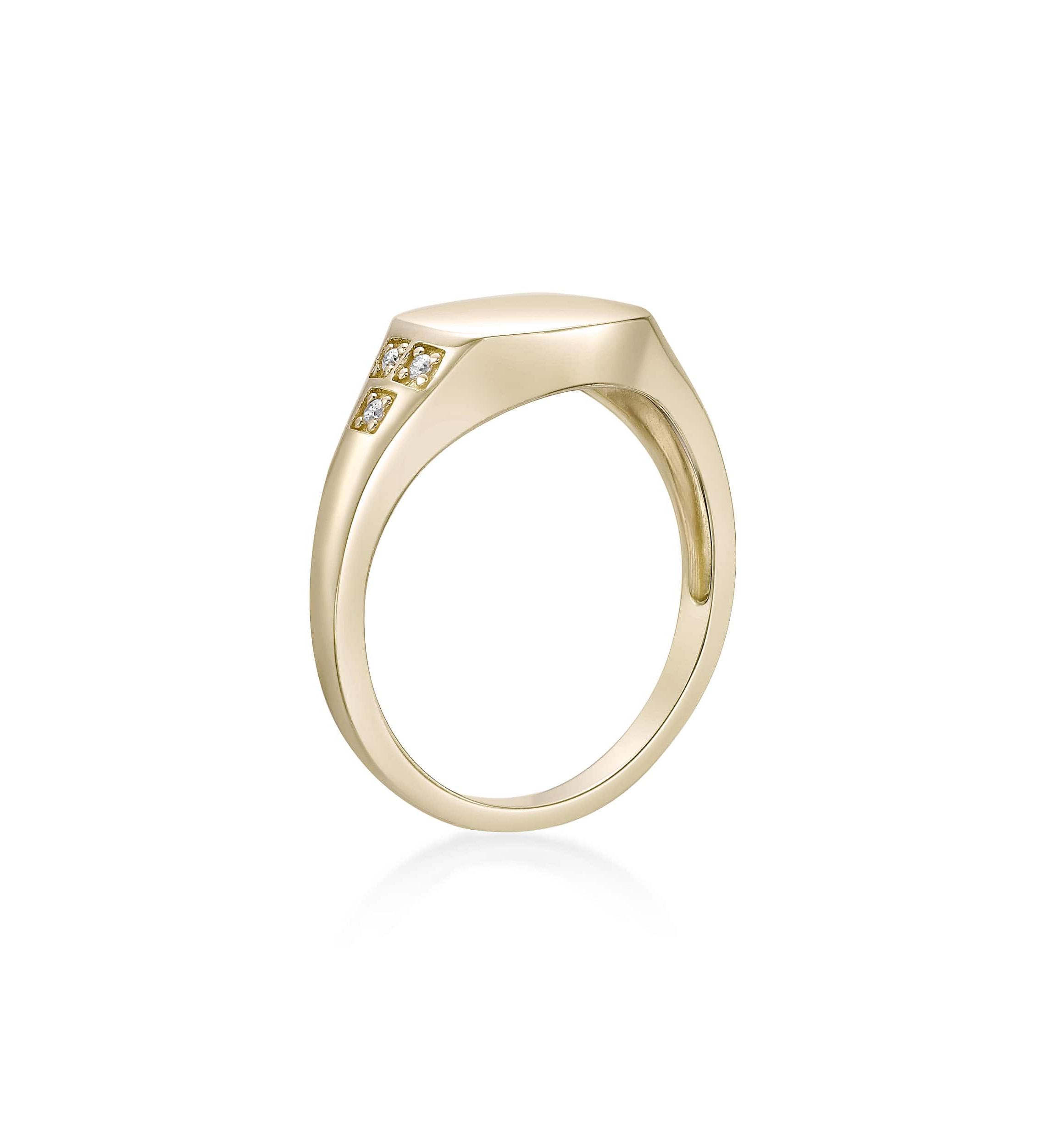 Lab Created Gemminded Lab-Grown Diamond Accent Ring in 18k Gold Over Silver