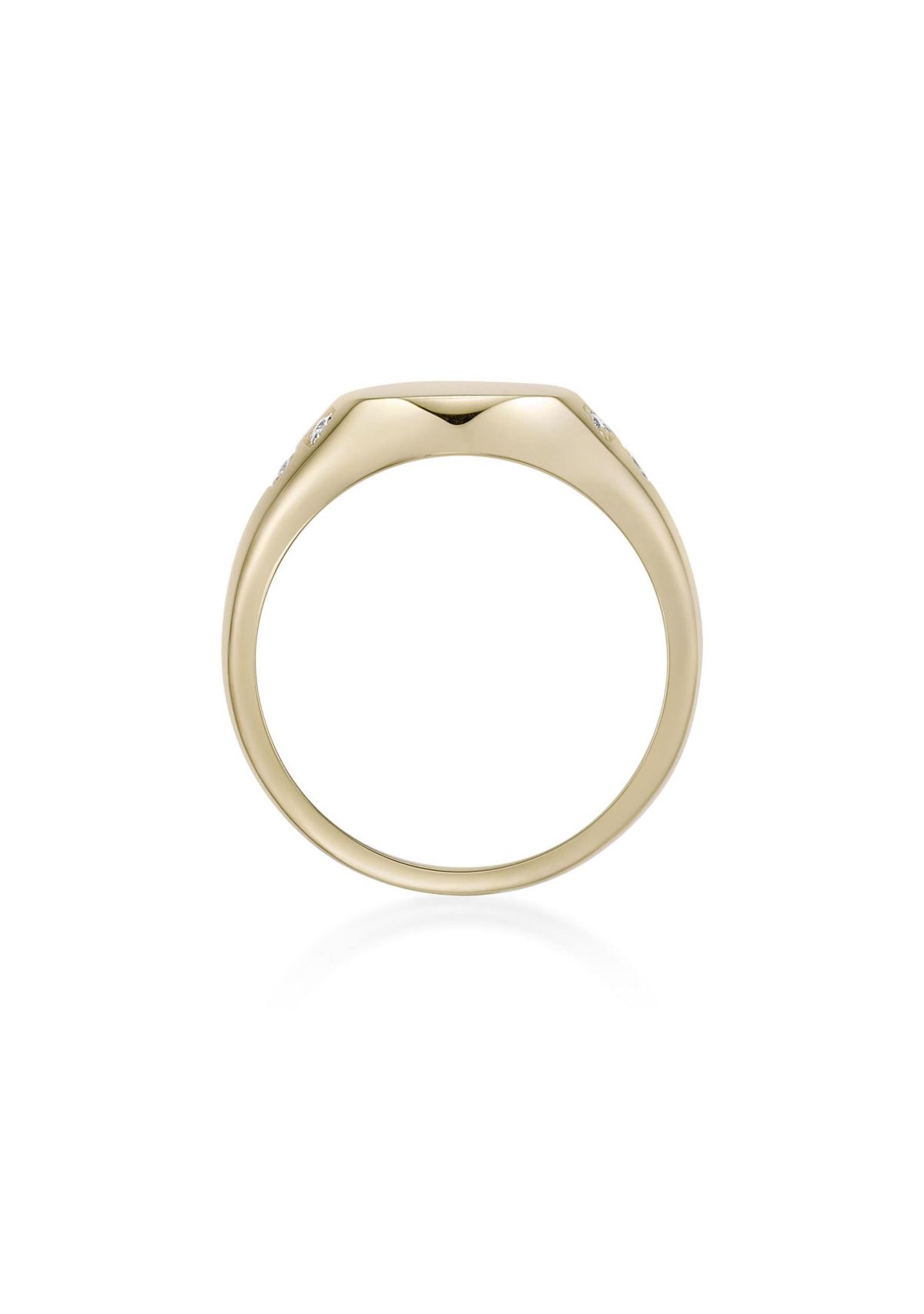 Lab Created Gemminded Lab-Grown Diamond Accent Ring in 18k Gold Over Silver
