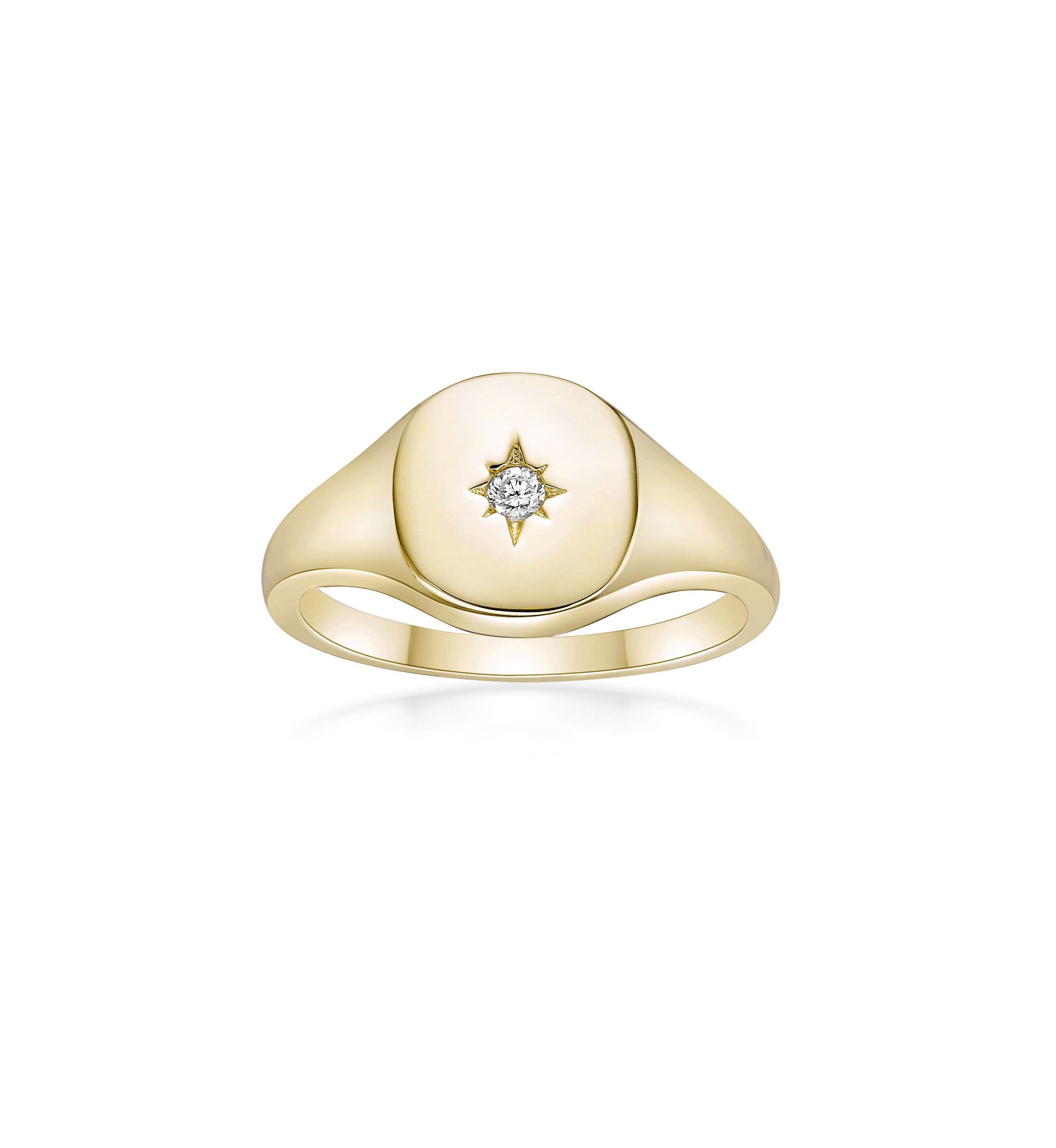Lab Created Gemminded Lab-Grown Diamond Accent Ring in 18k Gold Over Silver