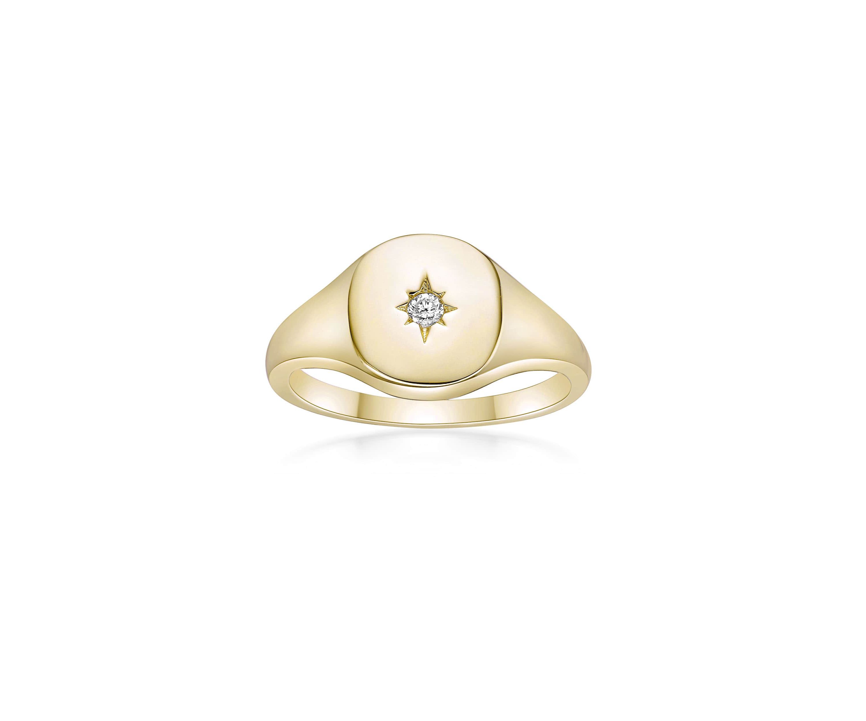 Lab Created Gemminded Lab-Grown Diamond Accent Ring in 18k Gold Over Silver