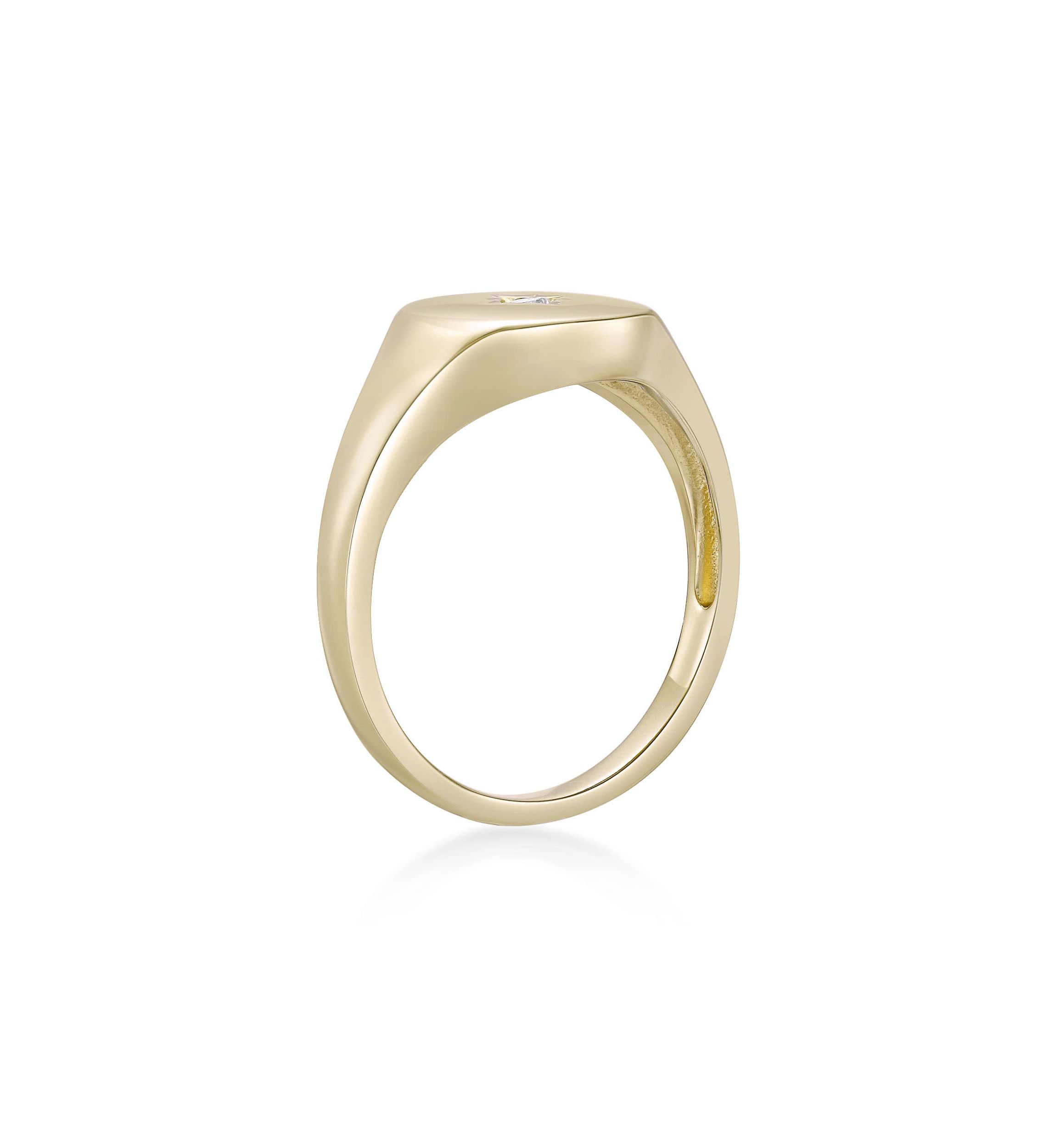 Lab Created Gemminded Lab-Grown Diamond Accent Ring in 18k Gold Over Silver
