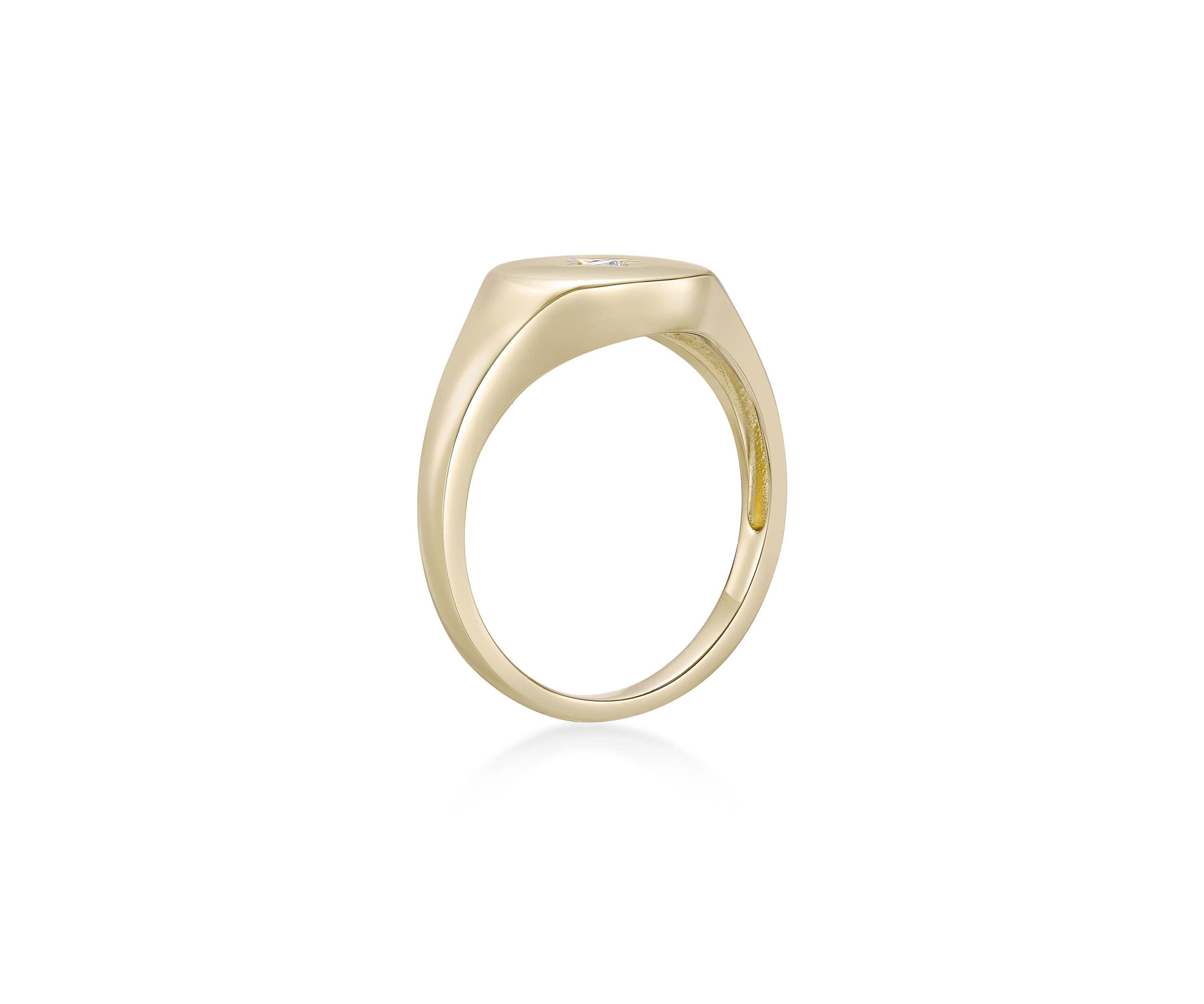 Lab Created Gemminded Lab-Grown Diamond Accent Ring in 18k Gold Over Silver