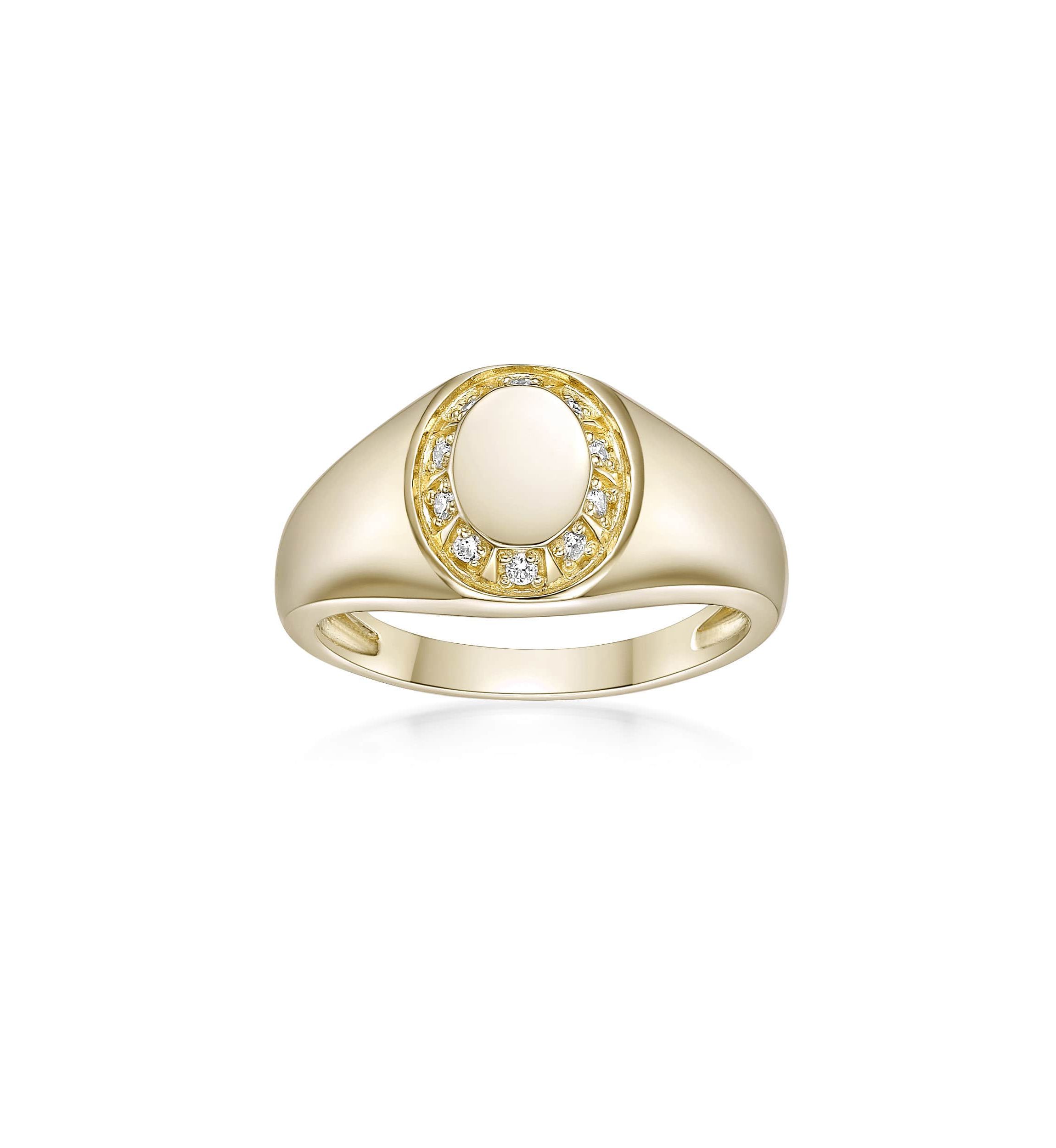 Lab Created Gemminded 1/10 ct. t.w. Lab-Grown Diamond Ring in 18k Gold Over Silver