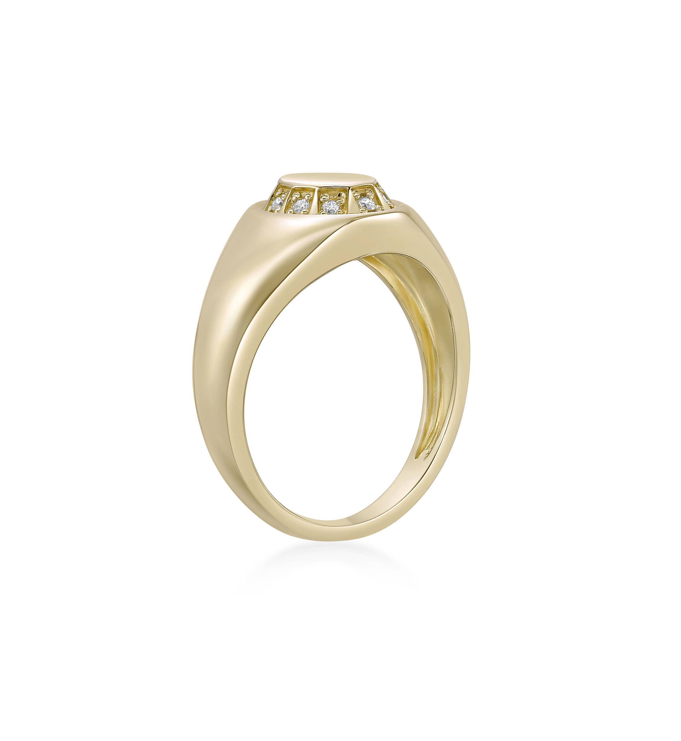 Lab Created Gemminded 1/10 ct. t.w. Lab-Grown Diamond Ring in 18k Gold Over Silver