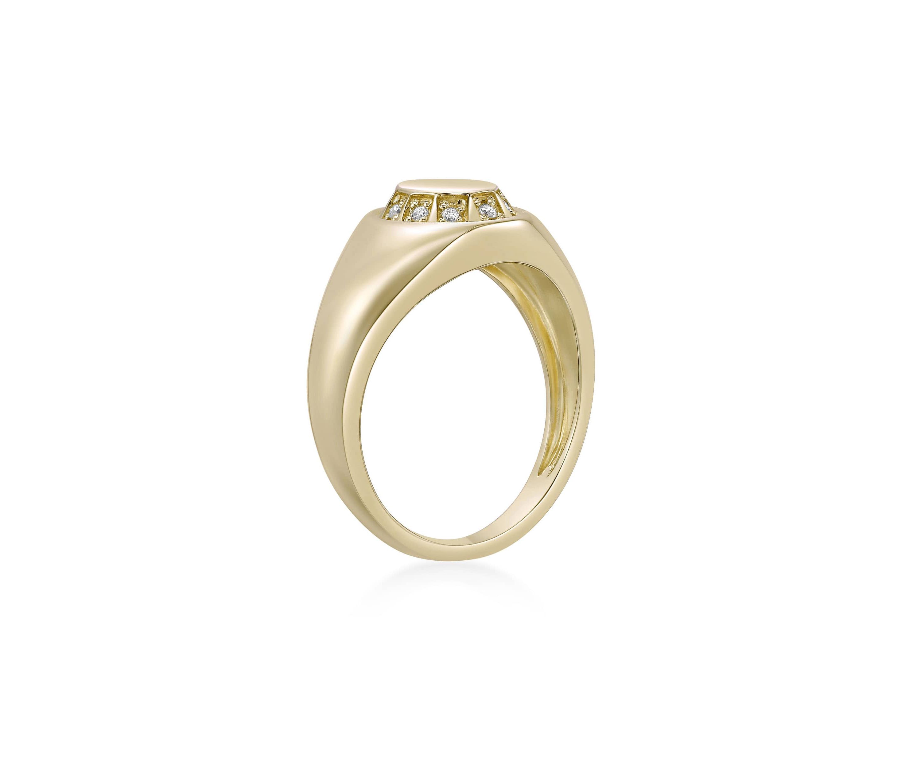 Lab Created Gemminded 1/10 ct. t.w. Lab-Grown Diamond Ring in 18k Gold Over Silver