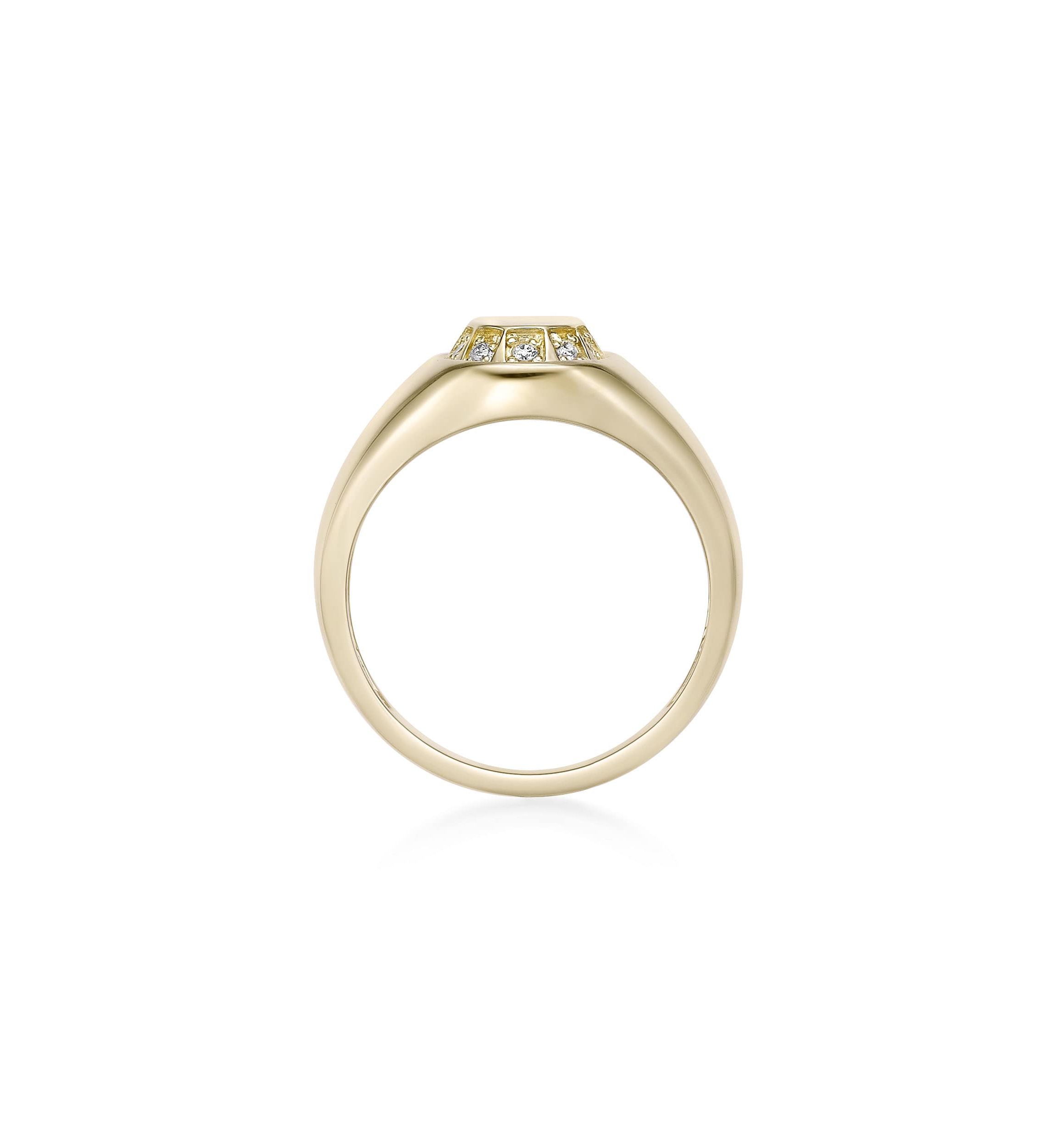 Lab Created Gemminded 1/10 ct. t.w. Lab-Grown Diamond Ring in 18k Gold Over Silver