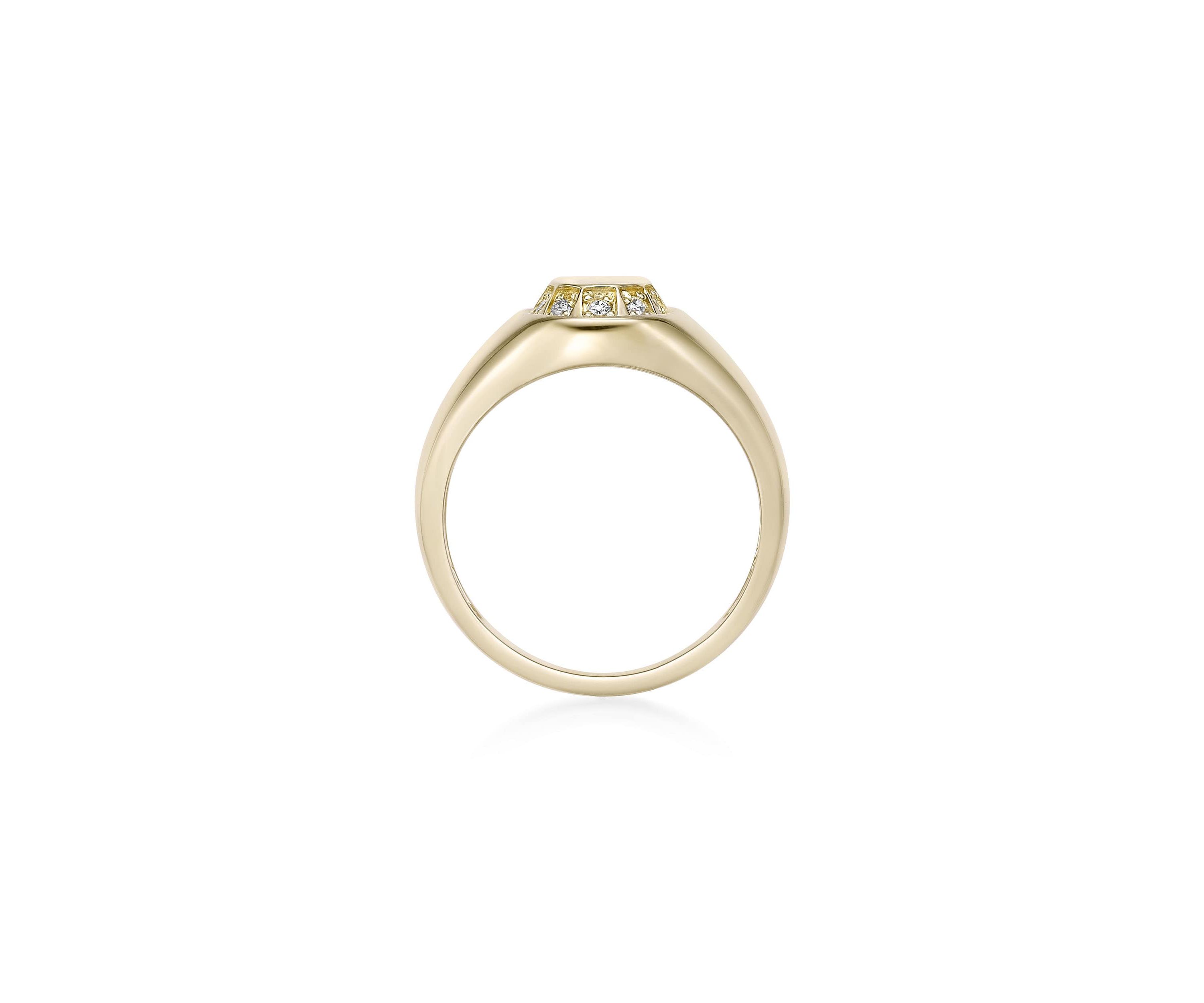 Lab Created Gemminded 1/10 ct. t.w. Lab-Grown Diamond Ring in 18k Gold Over Silver