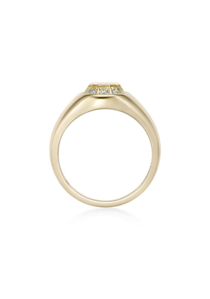 Lab Created Gemminded 1/10 ct. t.w. Lab-Grown Diamond Ring in 18k Gold Over Silver