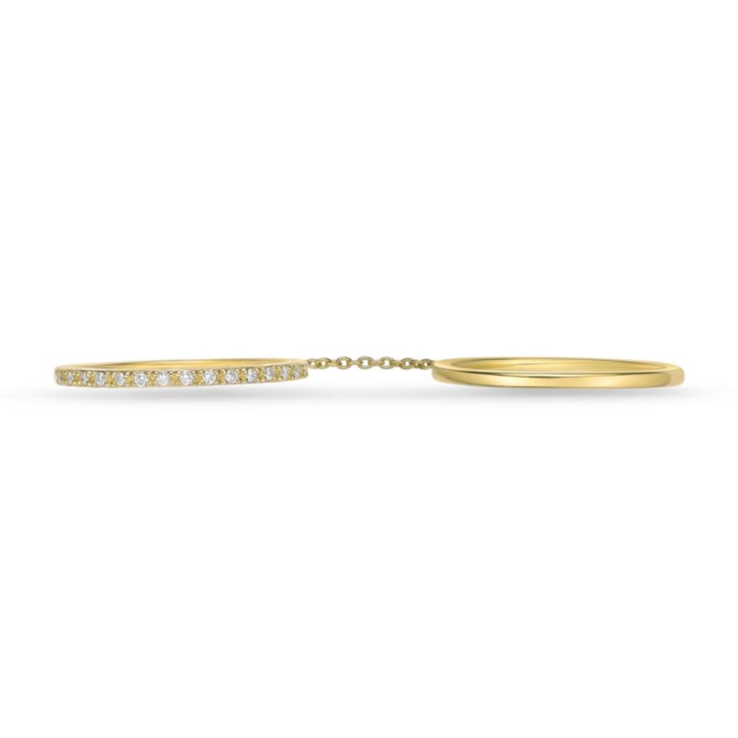 Lab Created Gemminded 1/10 ct. t.w. Lab-Grown Diamond Ring in 18k Gold Over Silver