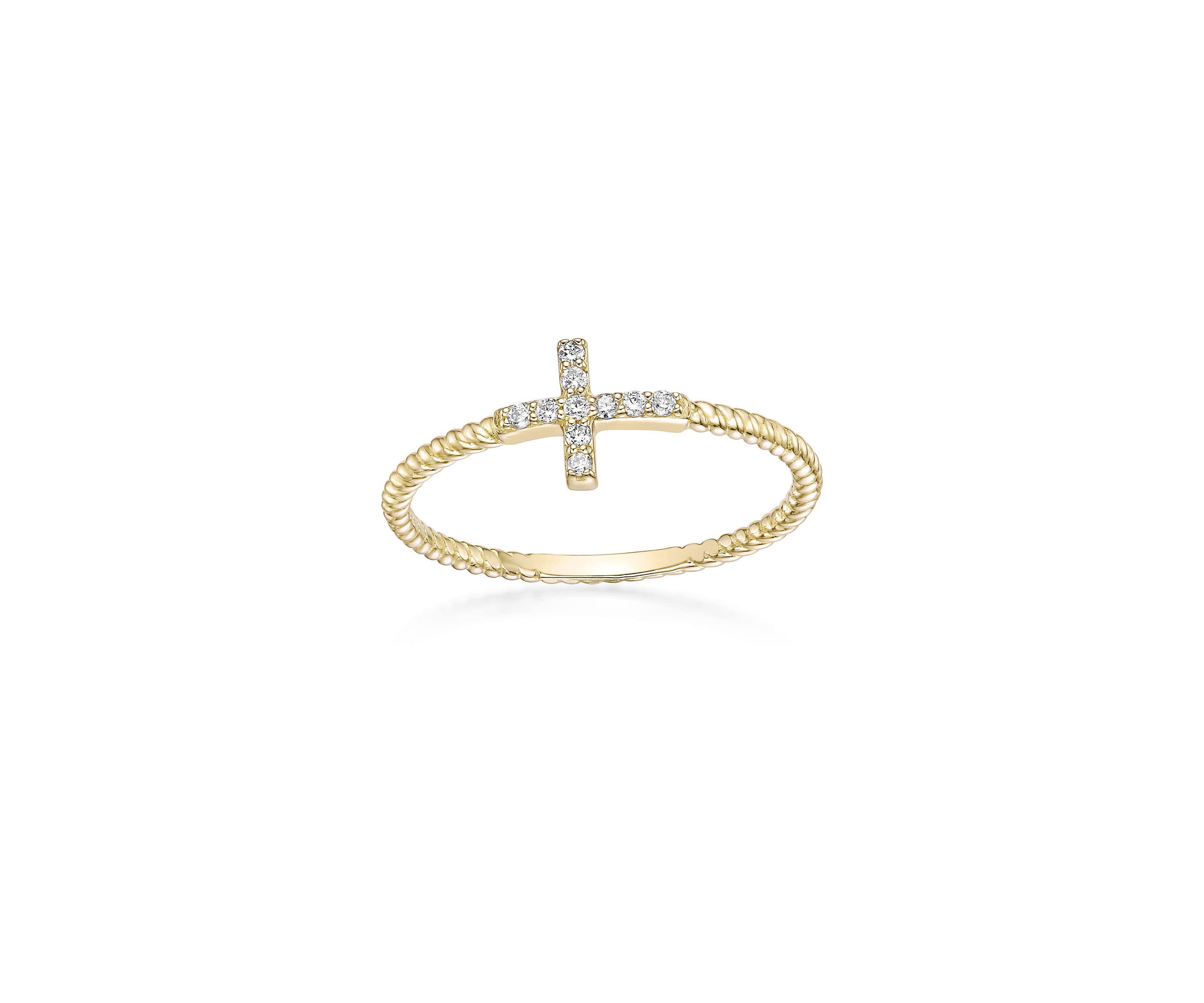 Lab Created Gemminded Lab-Grown Diamond Accent Ring in 18k Gold Over Silver