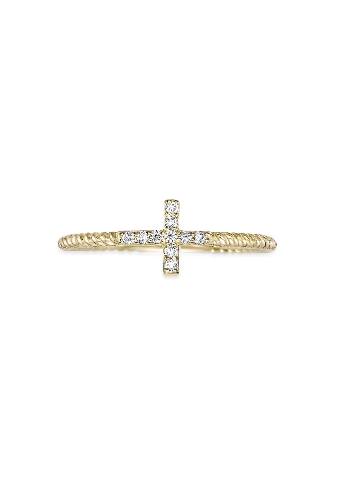 Lab Created Gemminded Lab-Grown Diamond Accent Ring in 18k Gold Over Silver