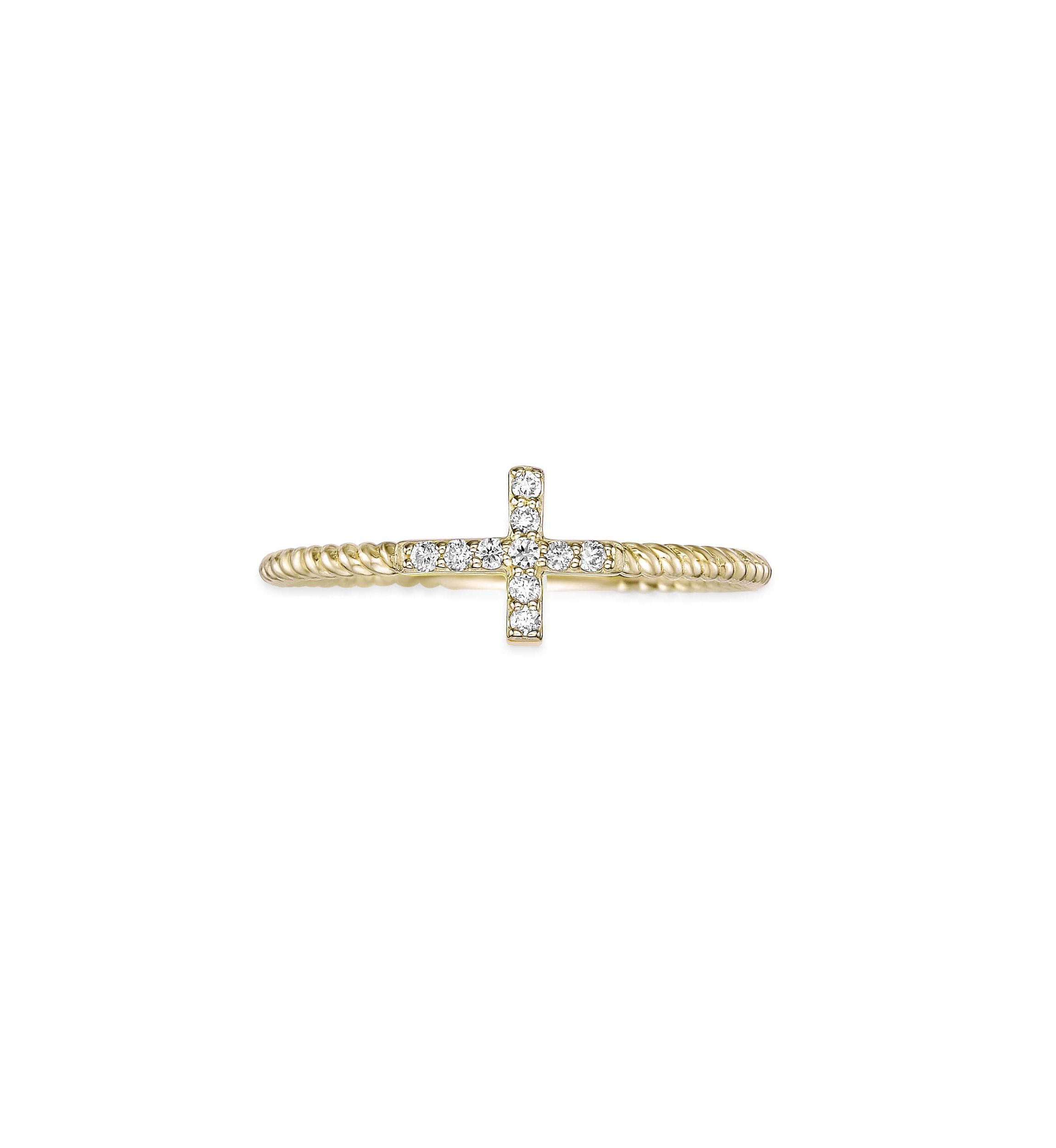 Lab Created Gemminded Lab-Grown Diamond Accent Ring in 18k Gold Over Silver