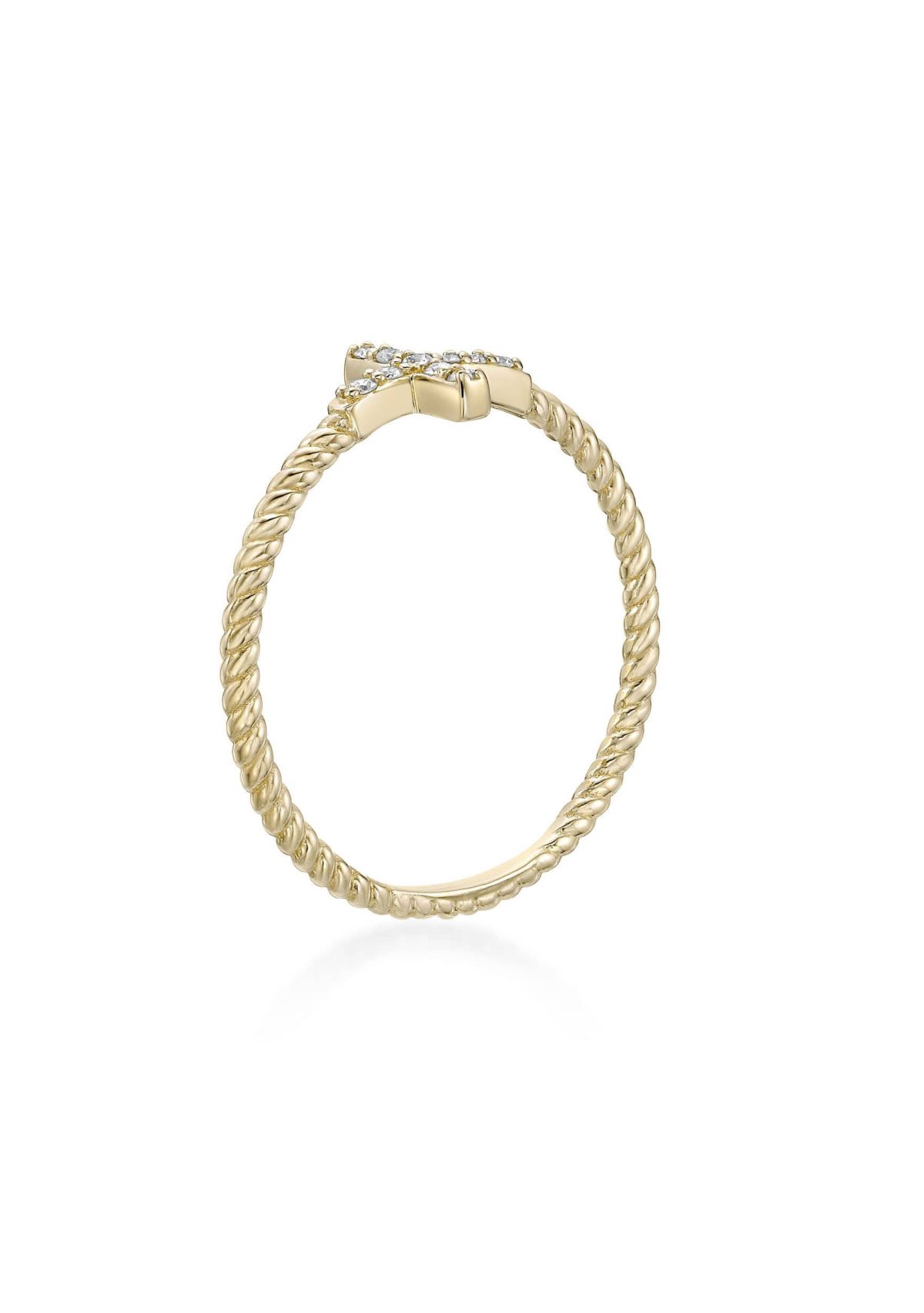 Lab Created Gemminded Lab-Grown Diamond Accent Ring in 18k Gold Over Silver