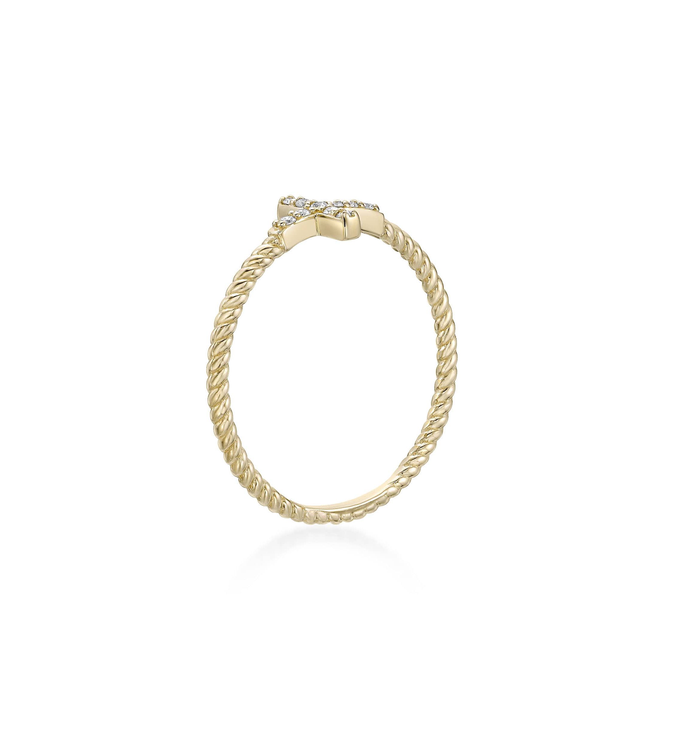 Lab Created Gemminded Lab-Grown Diamond Accent Ring in 18k Gold Over Silver