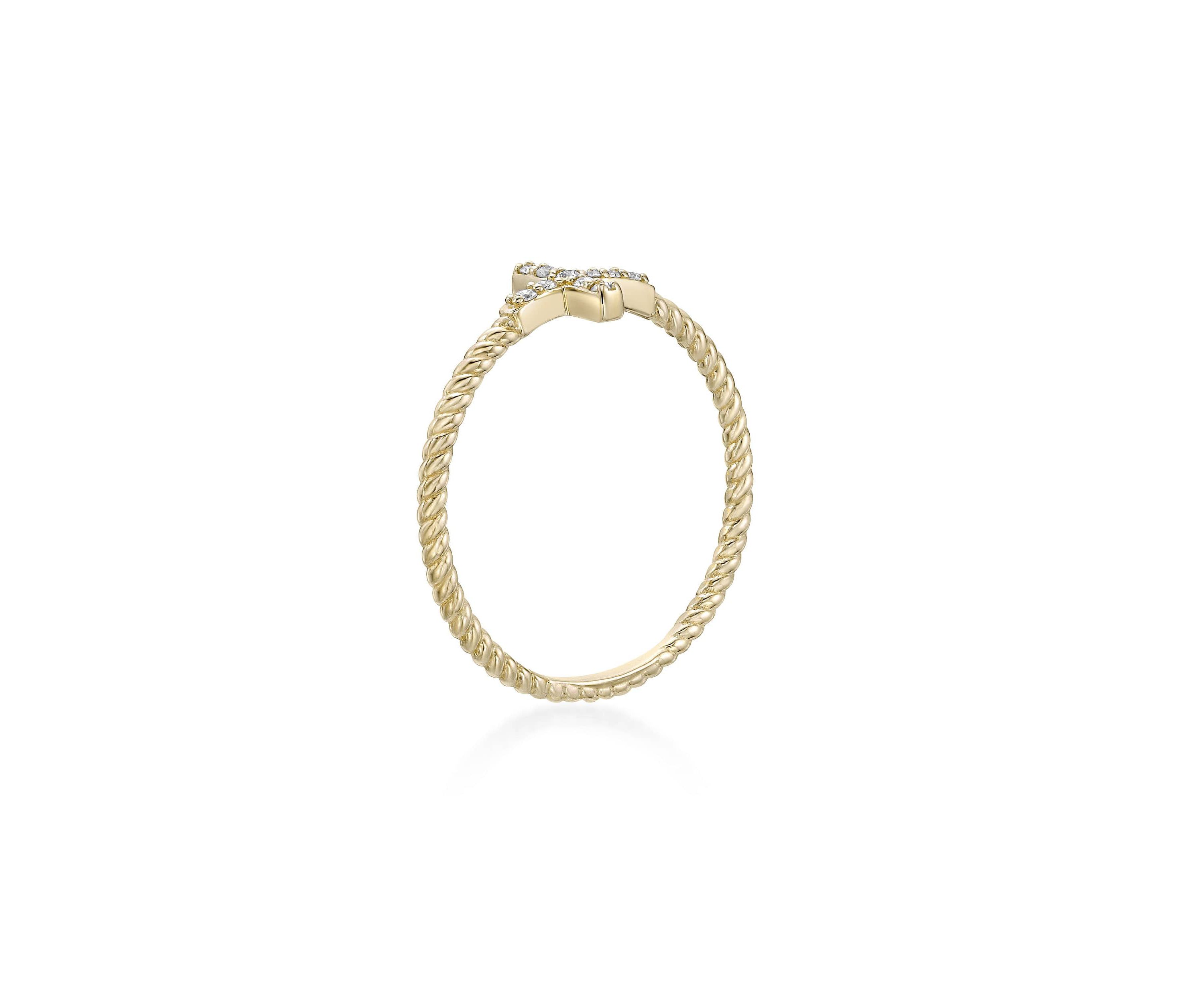 Lab Created Gemminded Lab-Grown Diamond Accent Ring in 18k Gold Over Silver