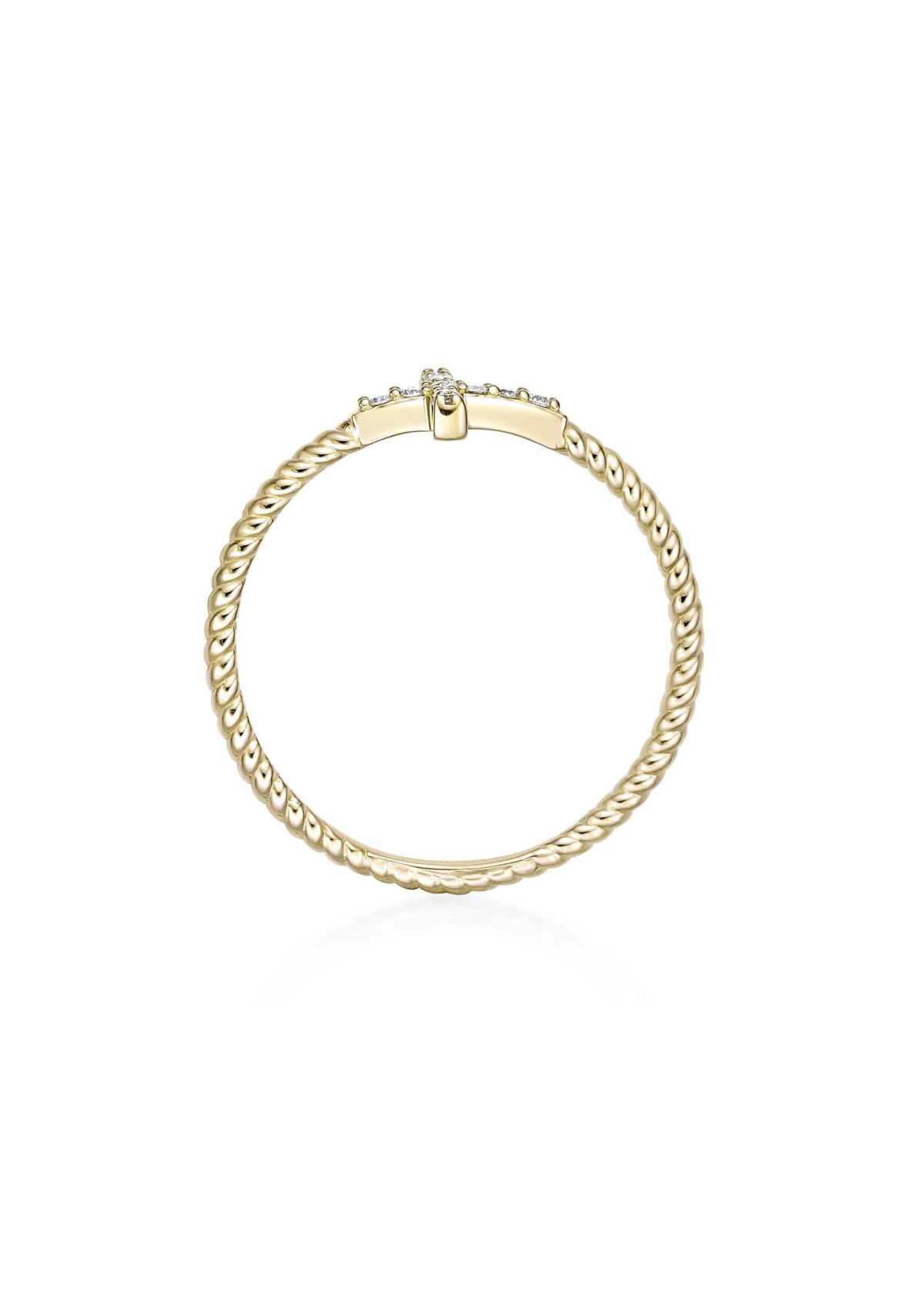 Lab Created Gemminded Lab-Grown Diamond Accent Ring in 18k Gold Over Silver