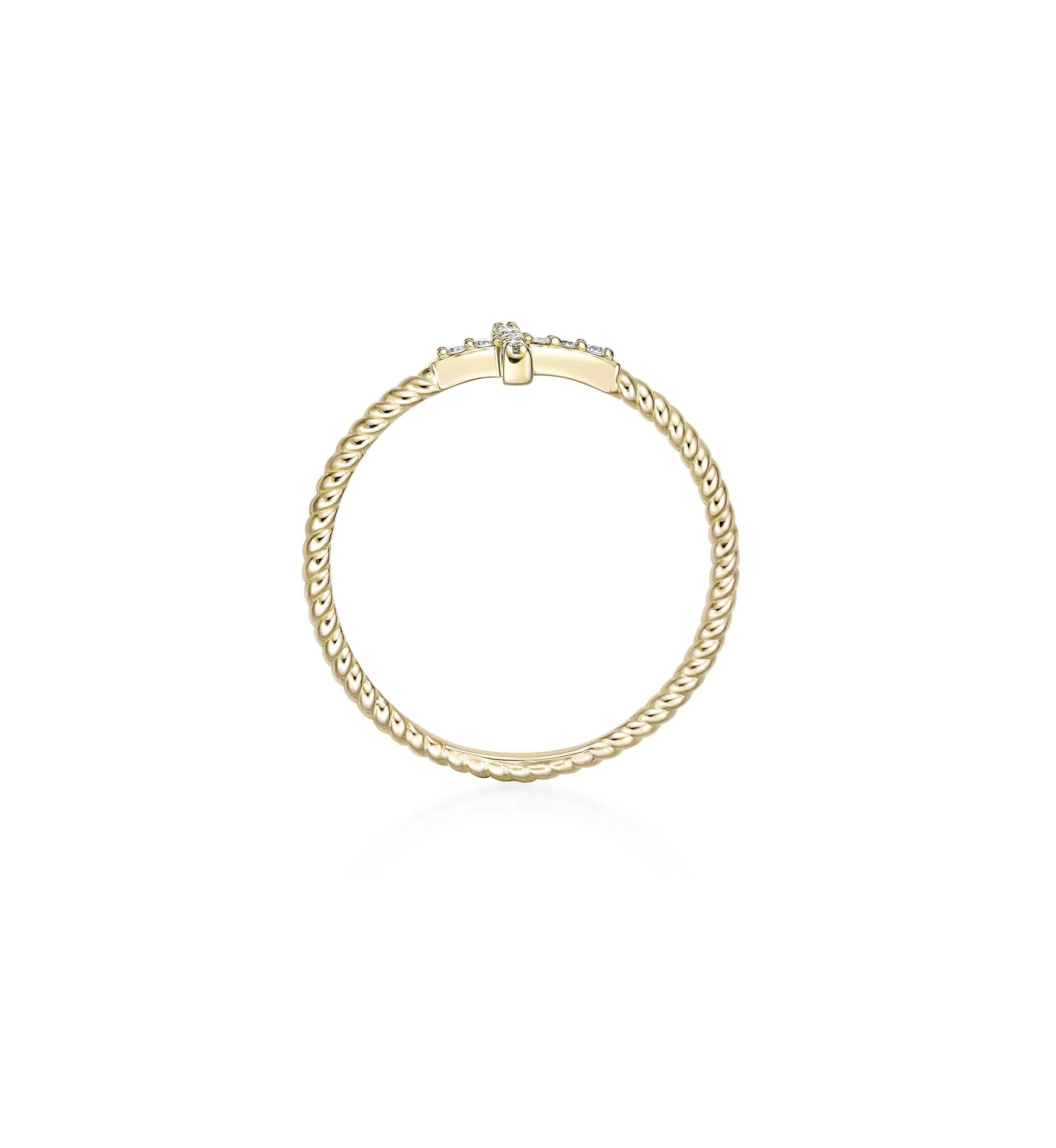 Lab Created Gemminded Lab-Grown Diamond Accent Ring in 18k Gold Over Silver