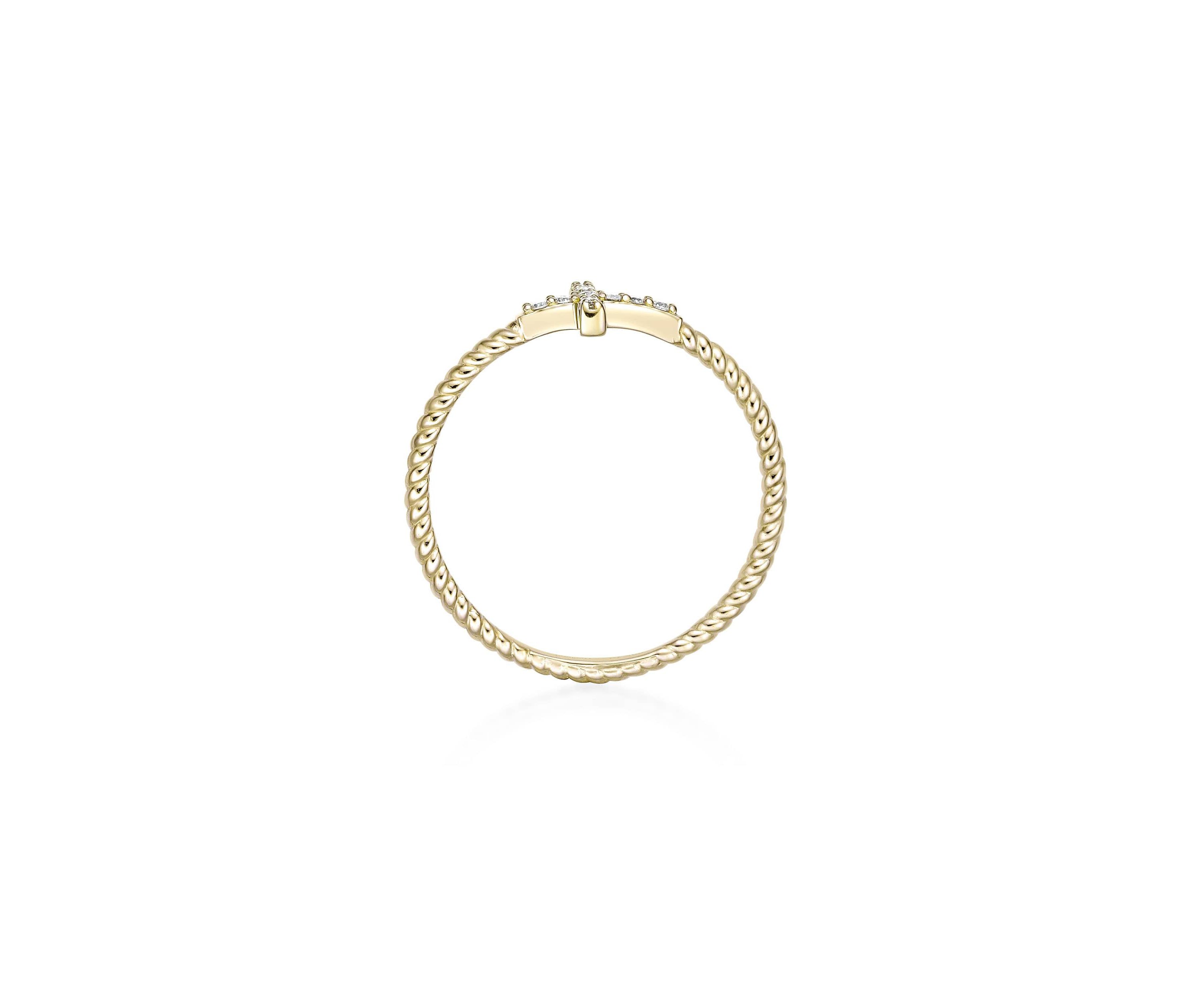 Lab Created Gemminded Lab-Grown Diamond Accent Ring in 18k Gold Over Silver